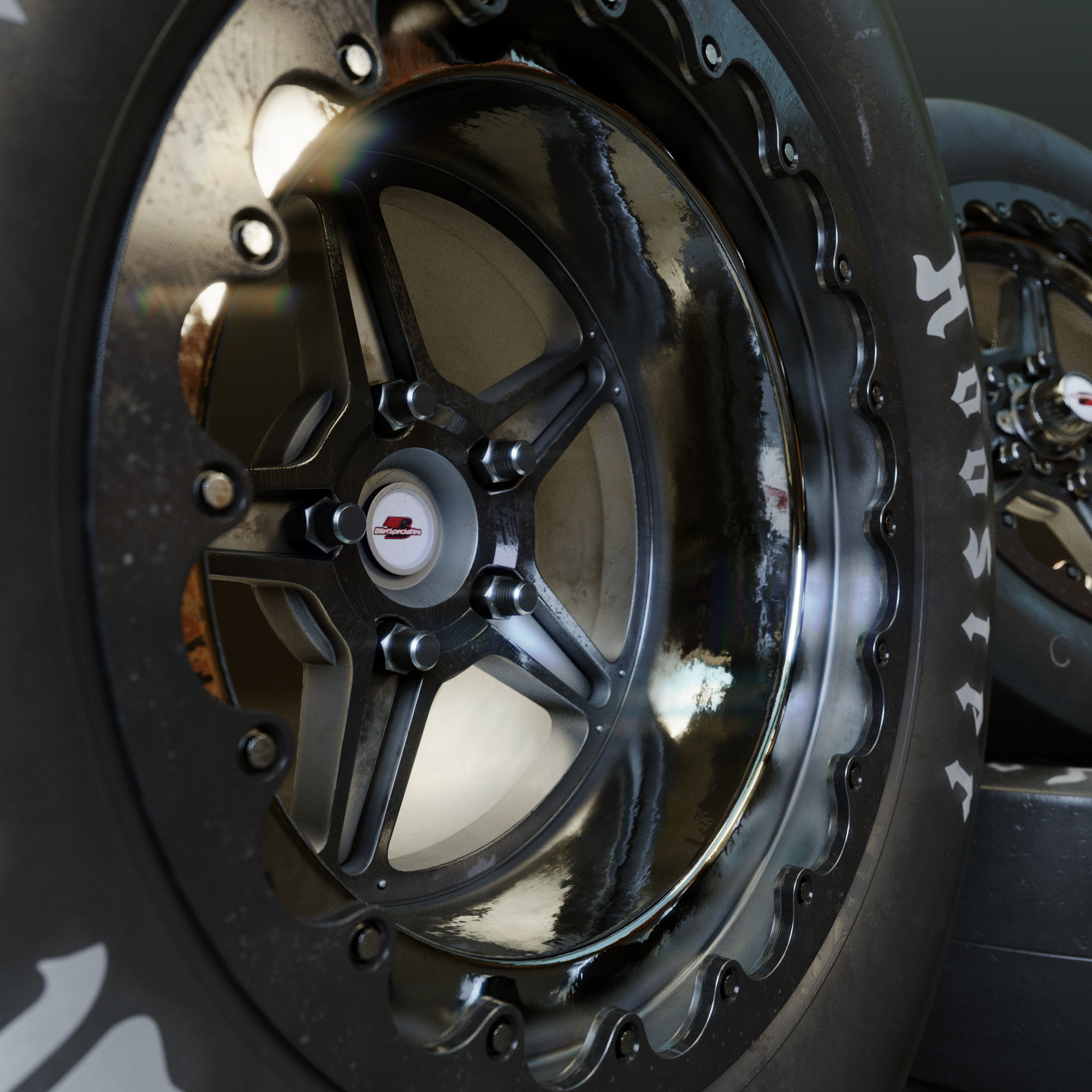 Hoosier racing wheels 3D model_8