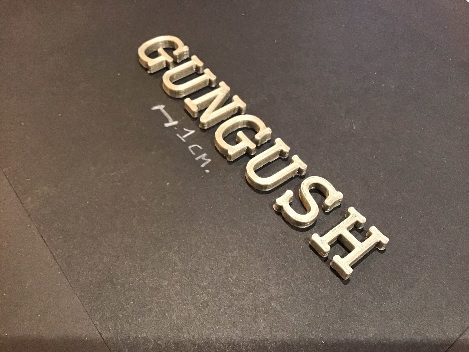 GUNGUSH  Font uppercase and lowercase 3D Letters STL FILE 3D print model_4