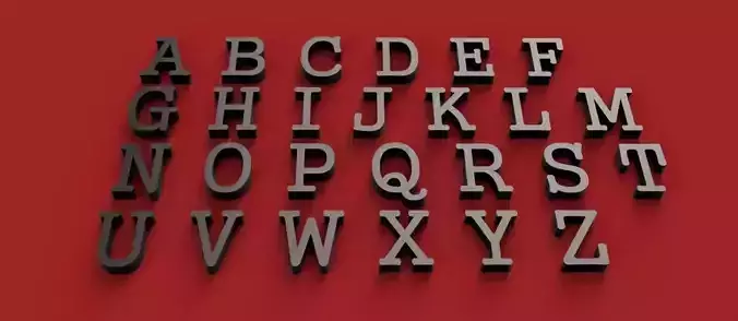 GUNGUSH  Font uppercase and lowercase 3D Letters STL FILE