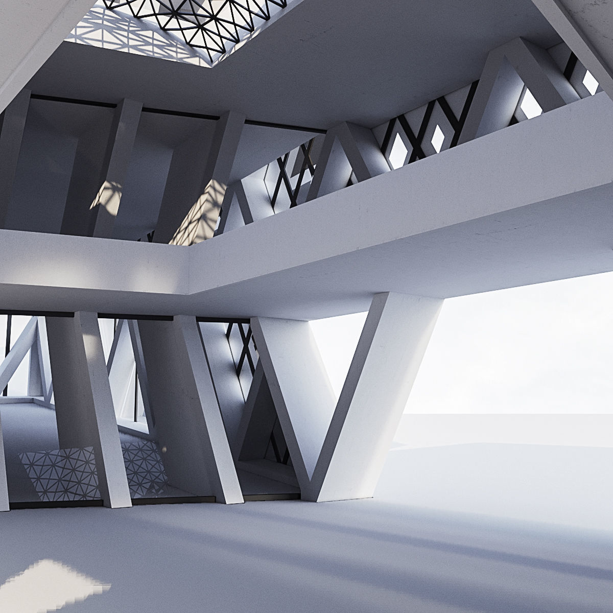 Futuristic building 10 3D model_3
