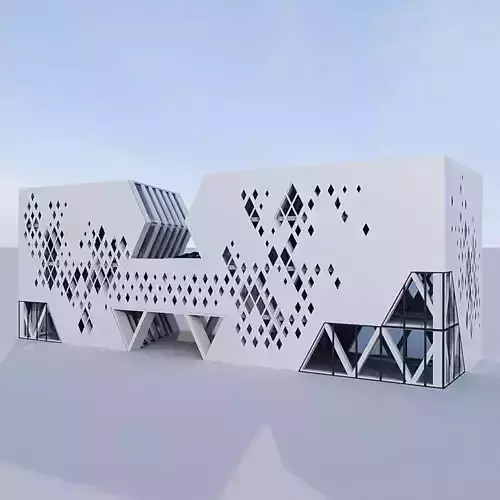 Futuristic building 10 3D model