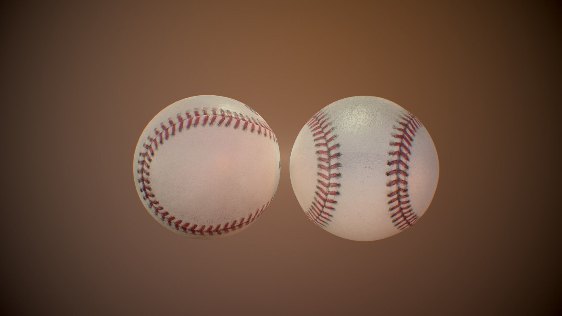 Baseball ball 3d model Low-poly 3D model_3