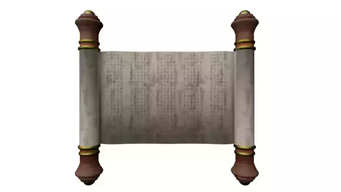 Papyrus Scroll with Hieroglyphs