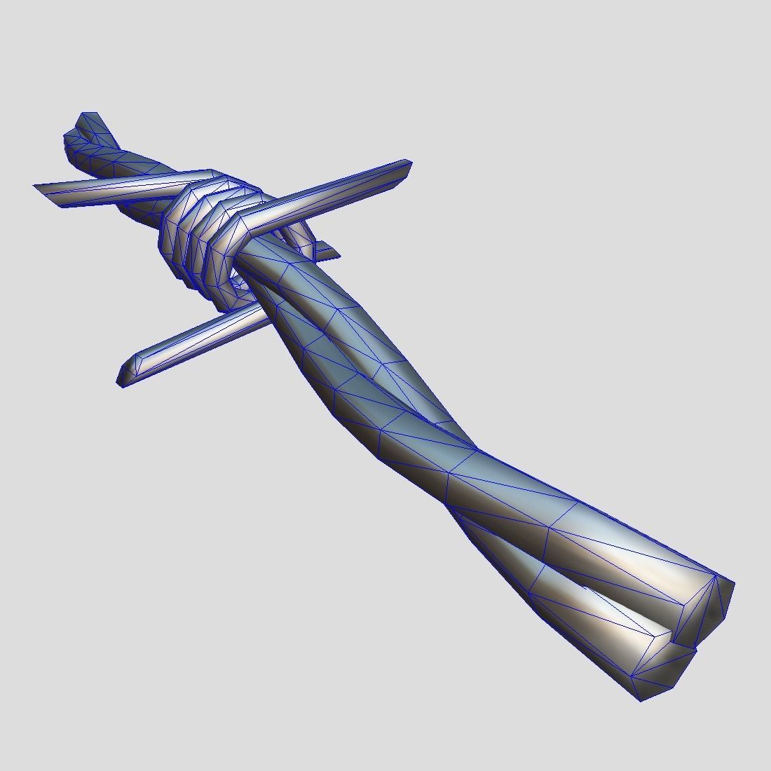 Barbed Wire Low-poly 3D model_6
