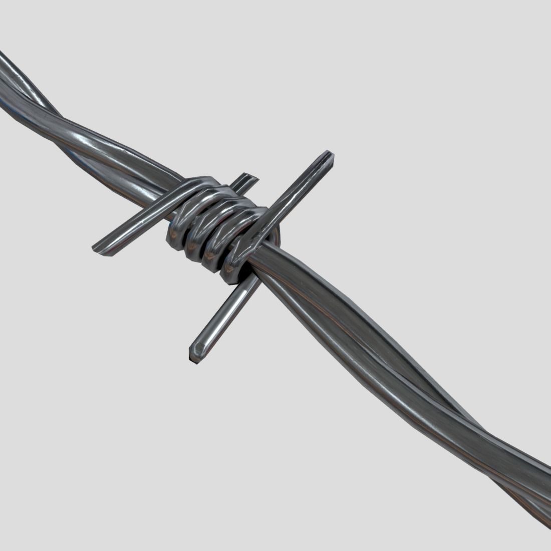 Barbed Wire Low-poly 3D model_14