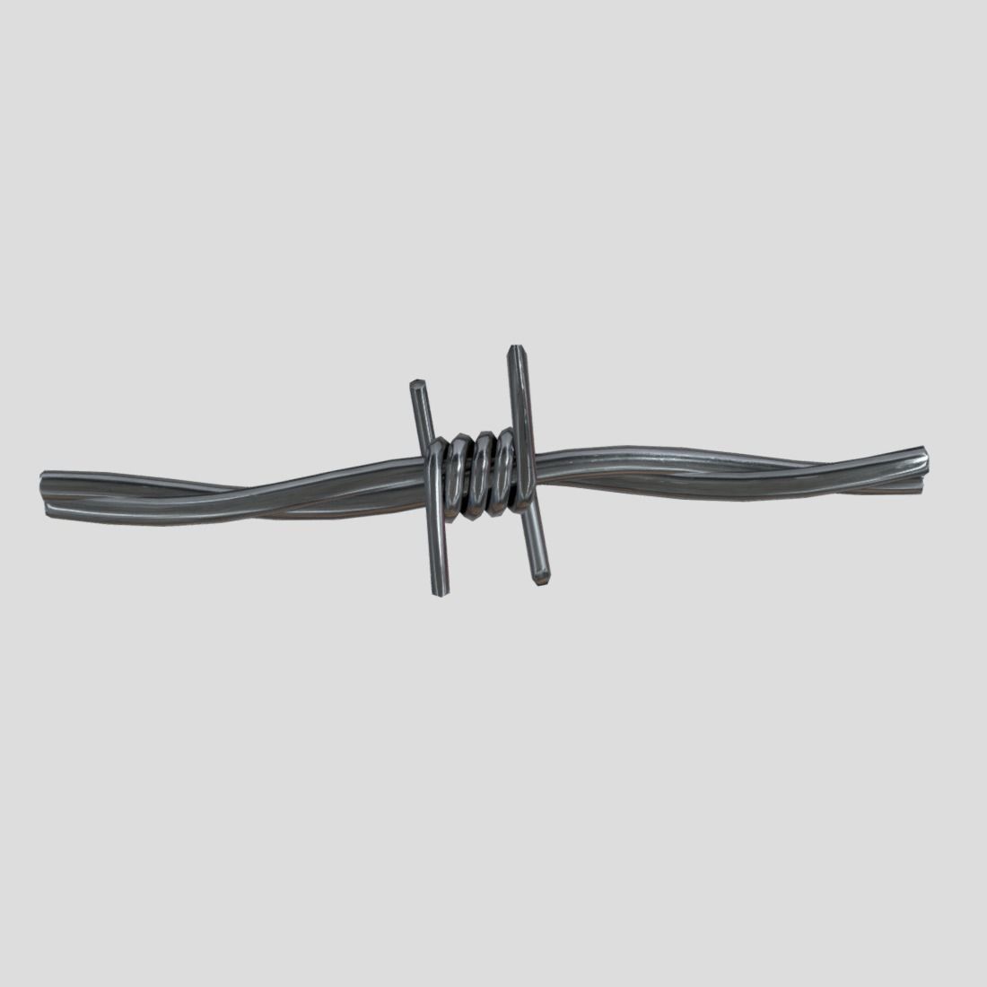 Barbed Wire Low-poly 3D model_2