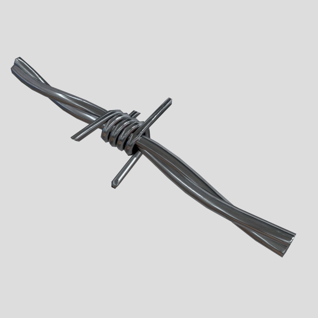 Barbed Wire Low-poly 3D model_3