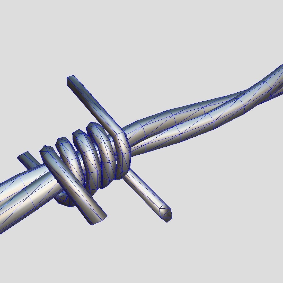 Barbed Wire Low-poly 3D model_13