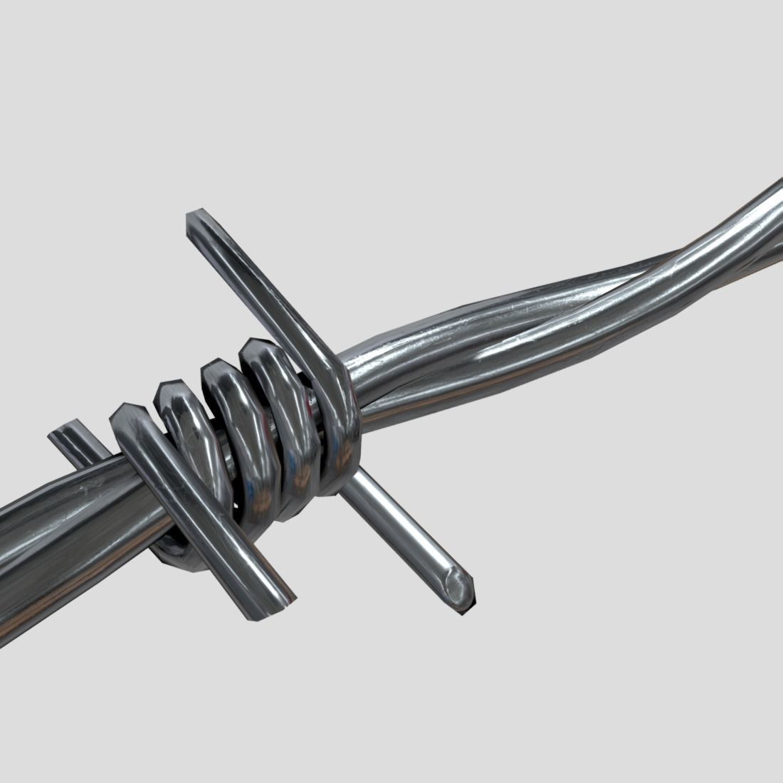 Barbed Wire Low-poly 3D model_12