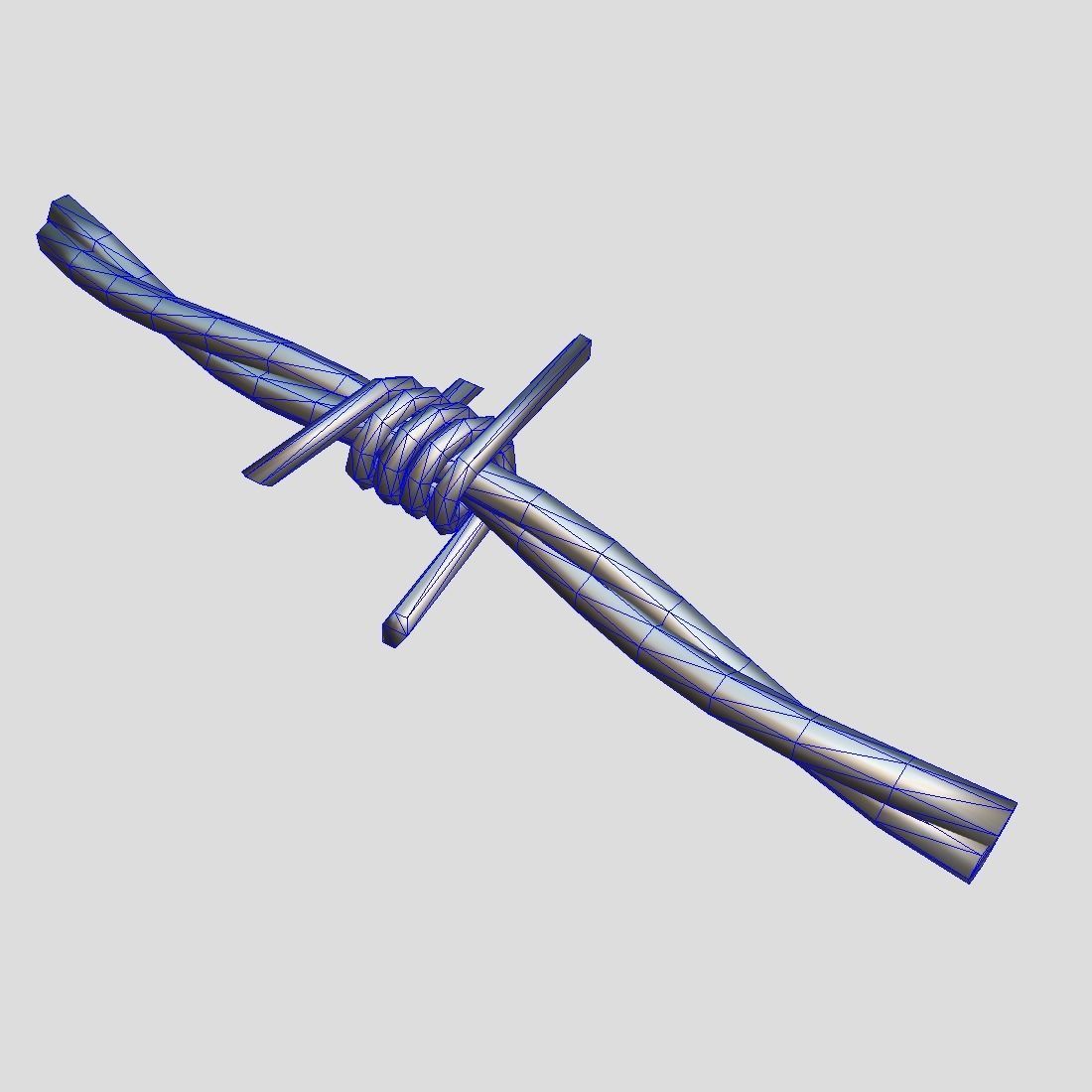 Barbed Wire Low-poly 3D model_4