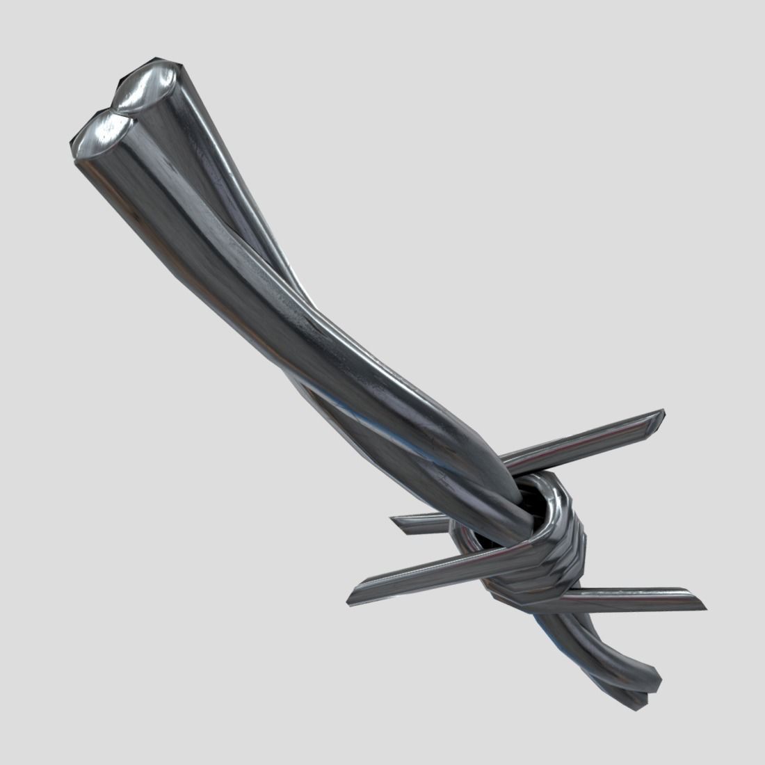 Barbed Wire Low-poly 3D model_9