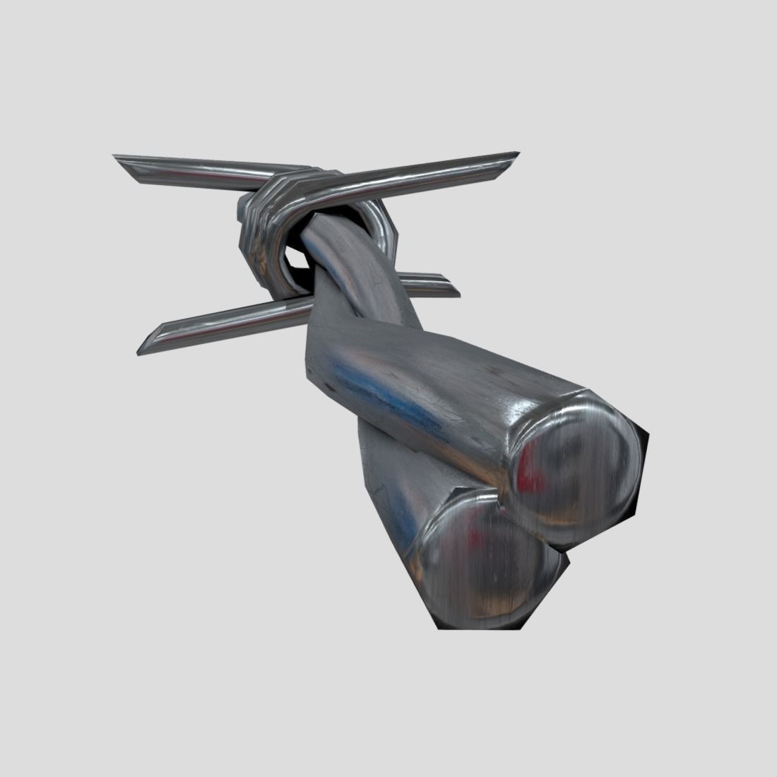 Barbed Wire Low-poly 3D model_7