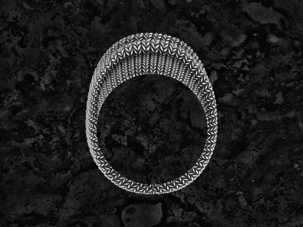 hat-ring skull beanie ring 3D print model_5