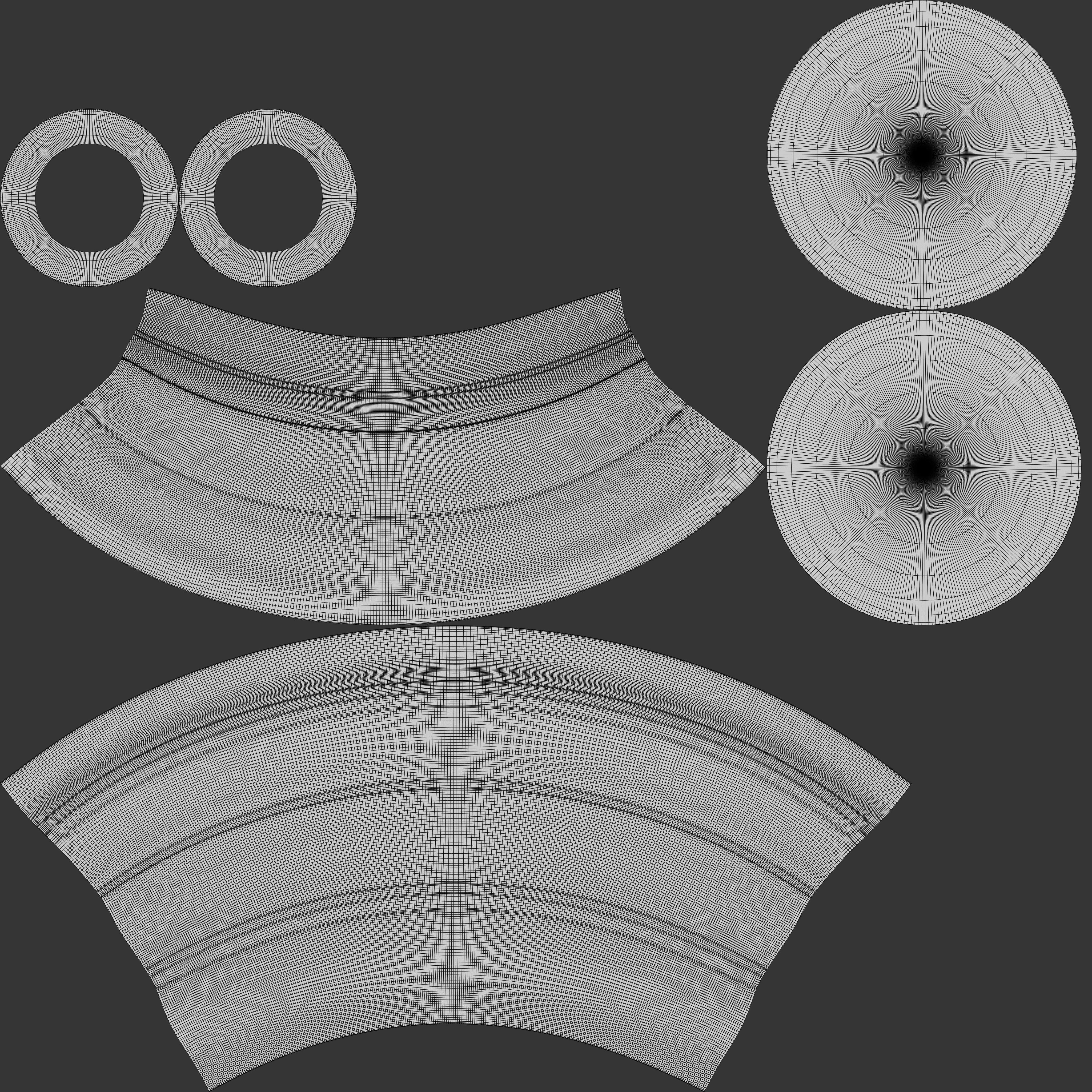 Carousel twisted column Low-poly 3D model_14