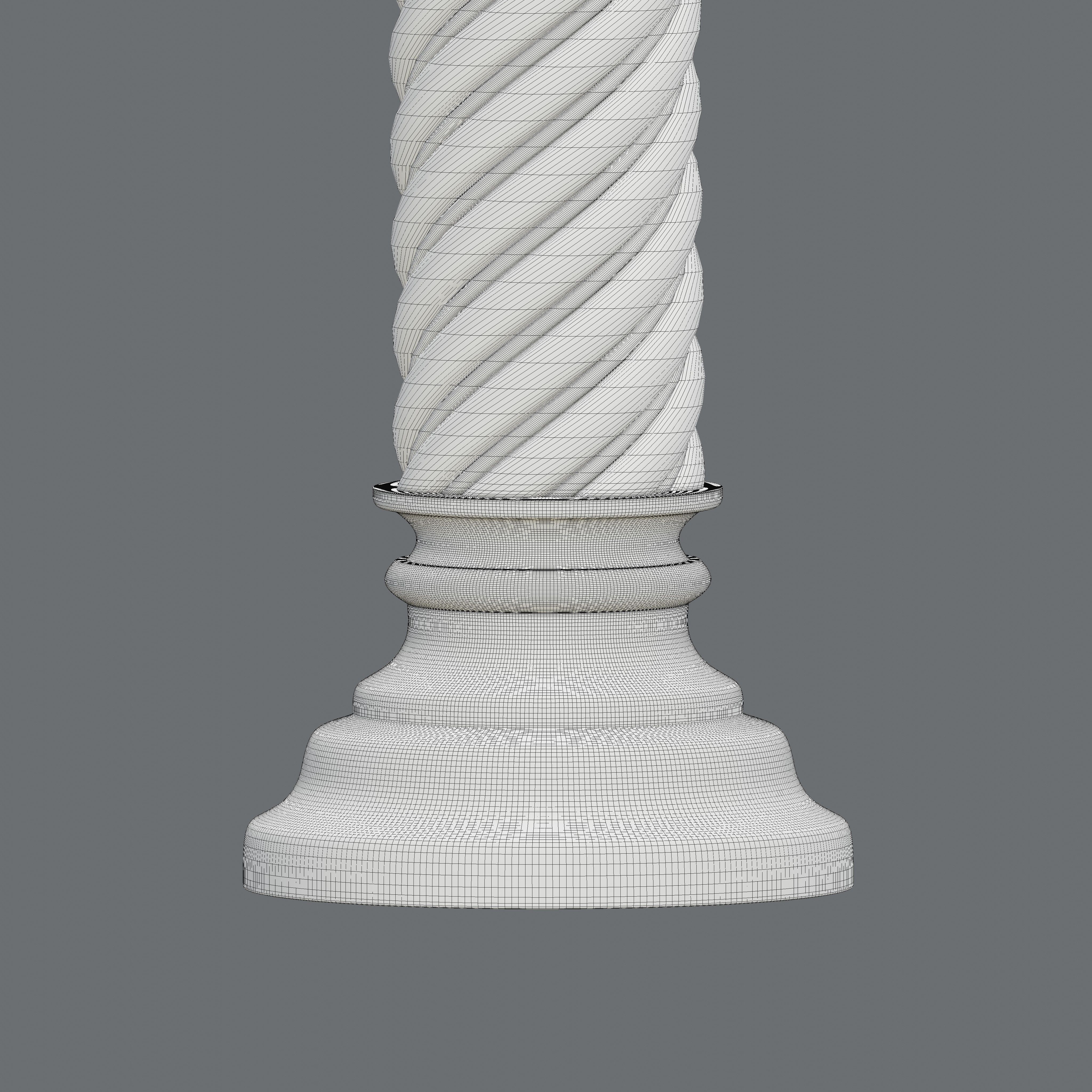 Carousel twisted column Low-poly 3D model_11