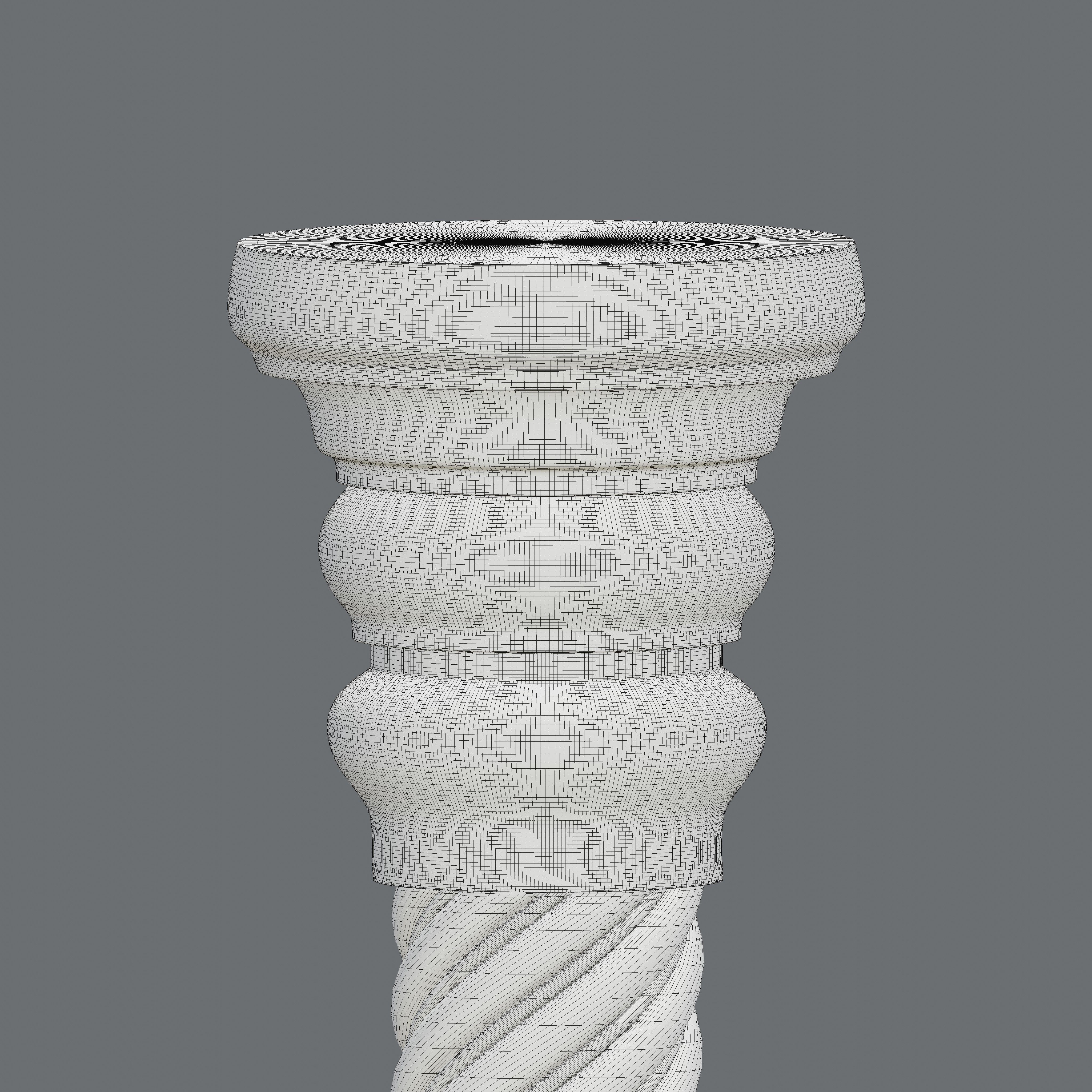 Carousel twisted column Low-poly 3D model_10