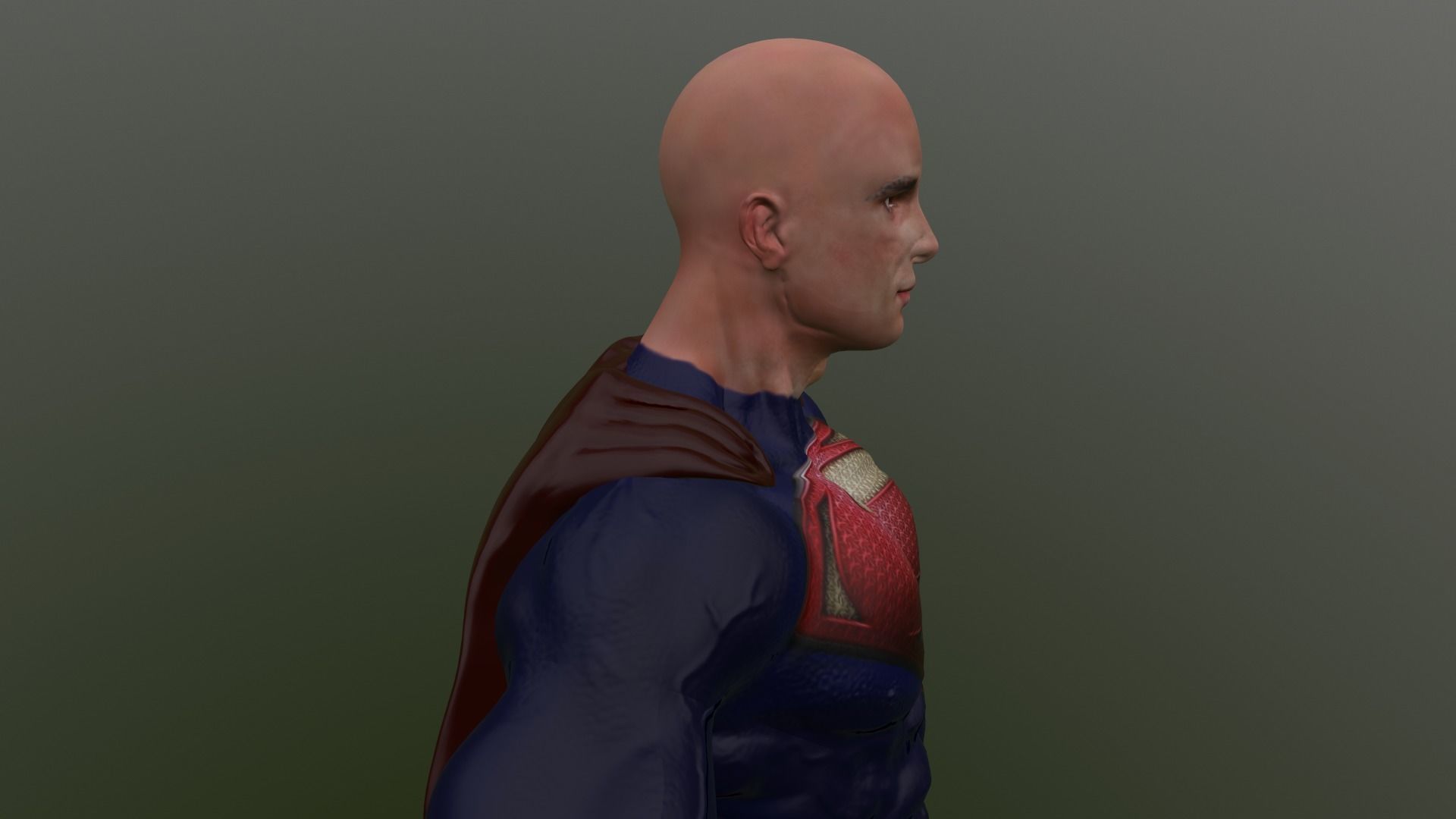 Superman Low-poly 3D model_5