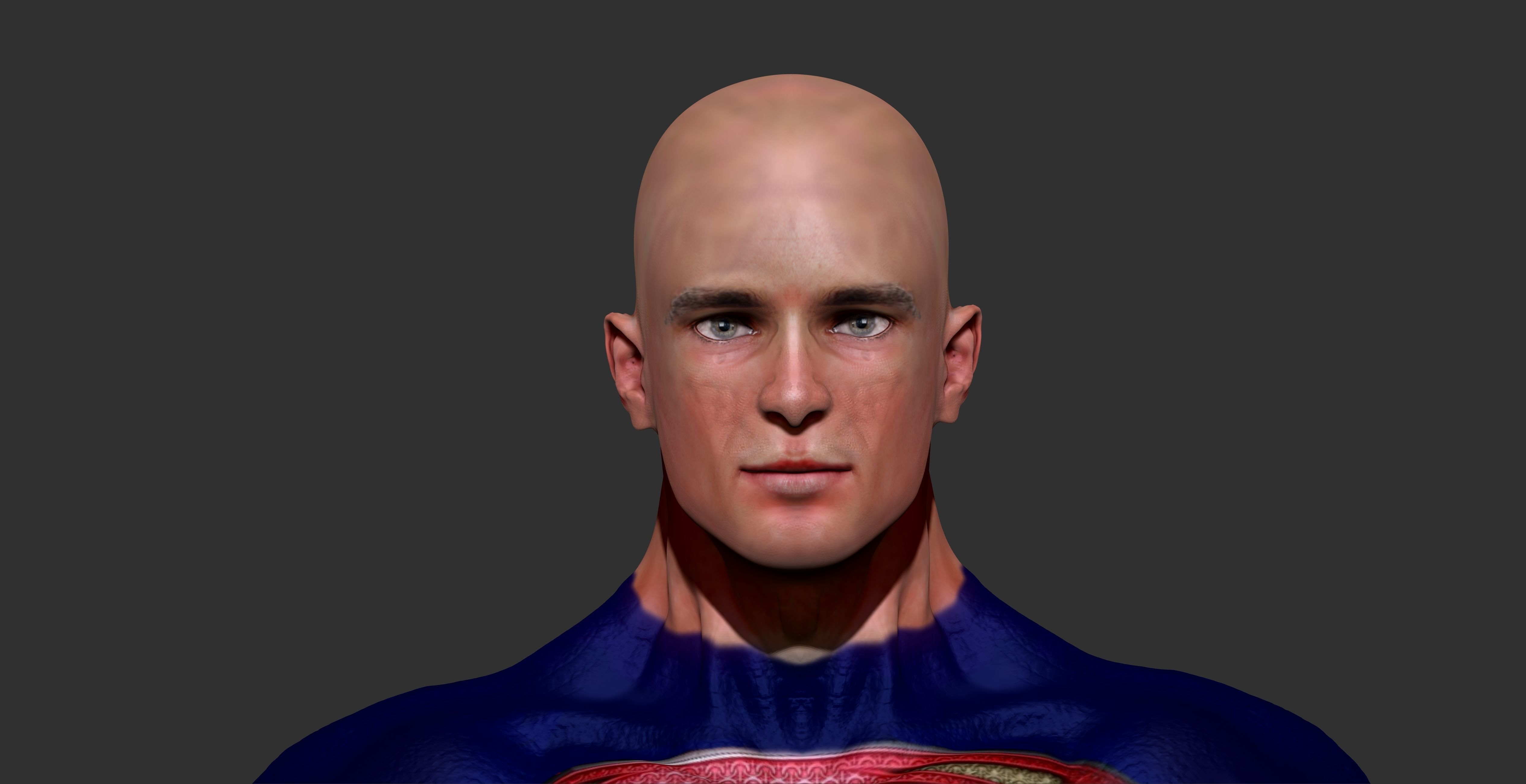 Superman Low-poly 3D model_2