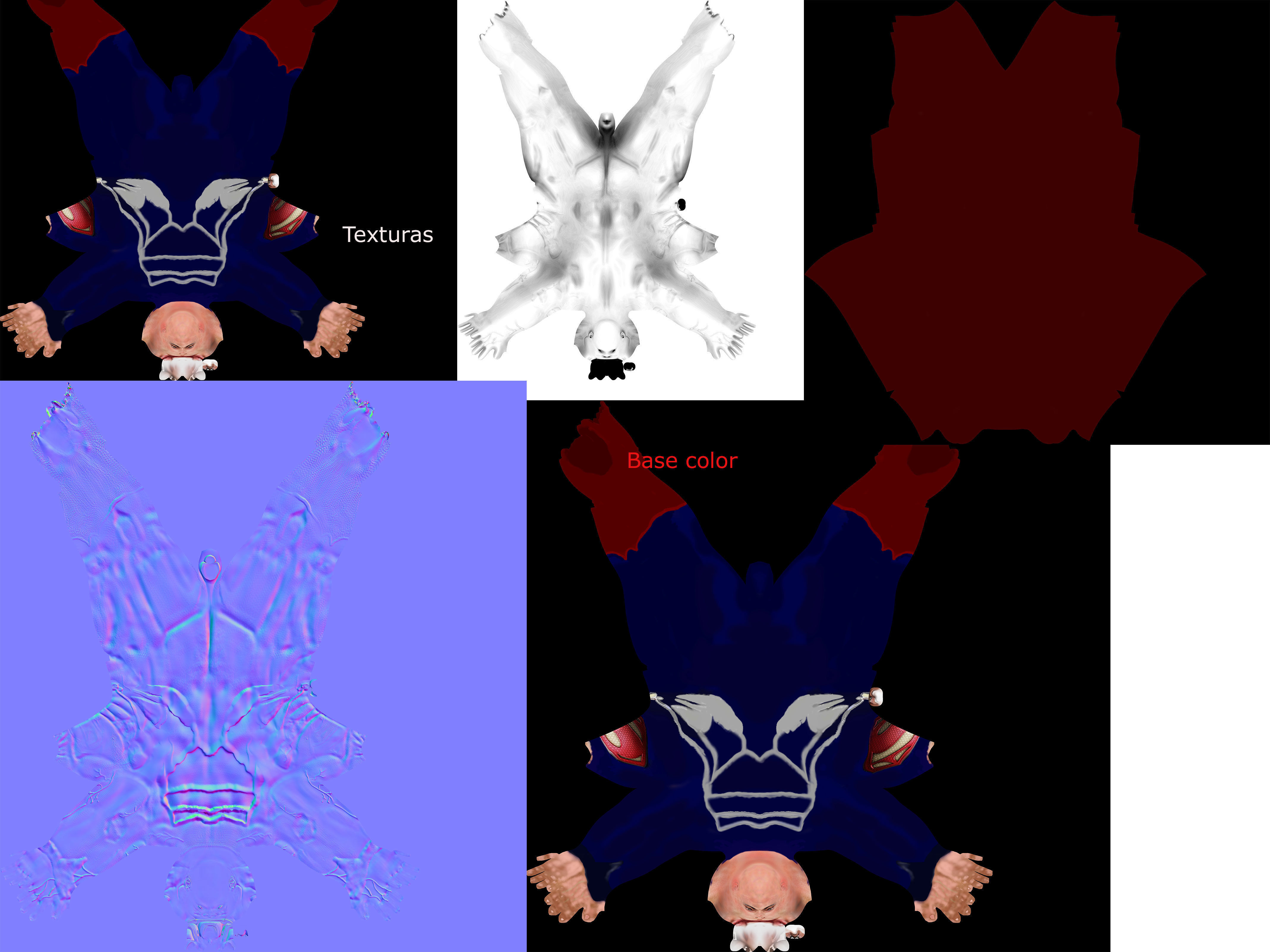 Superman Low-poly 3D model_22