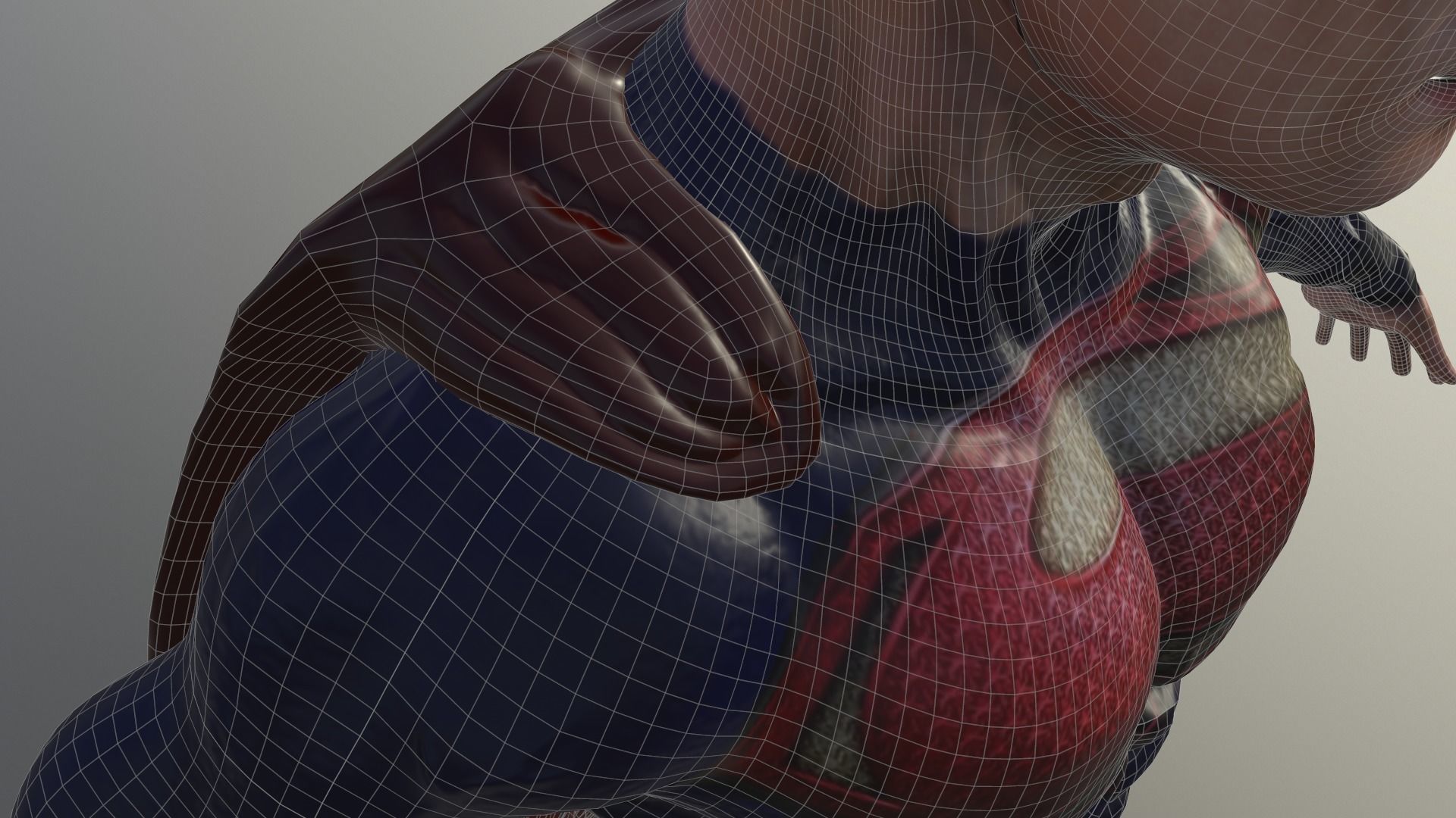 Superman Low-poly 3D model_19