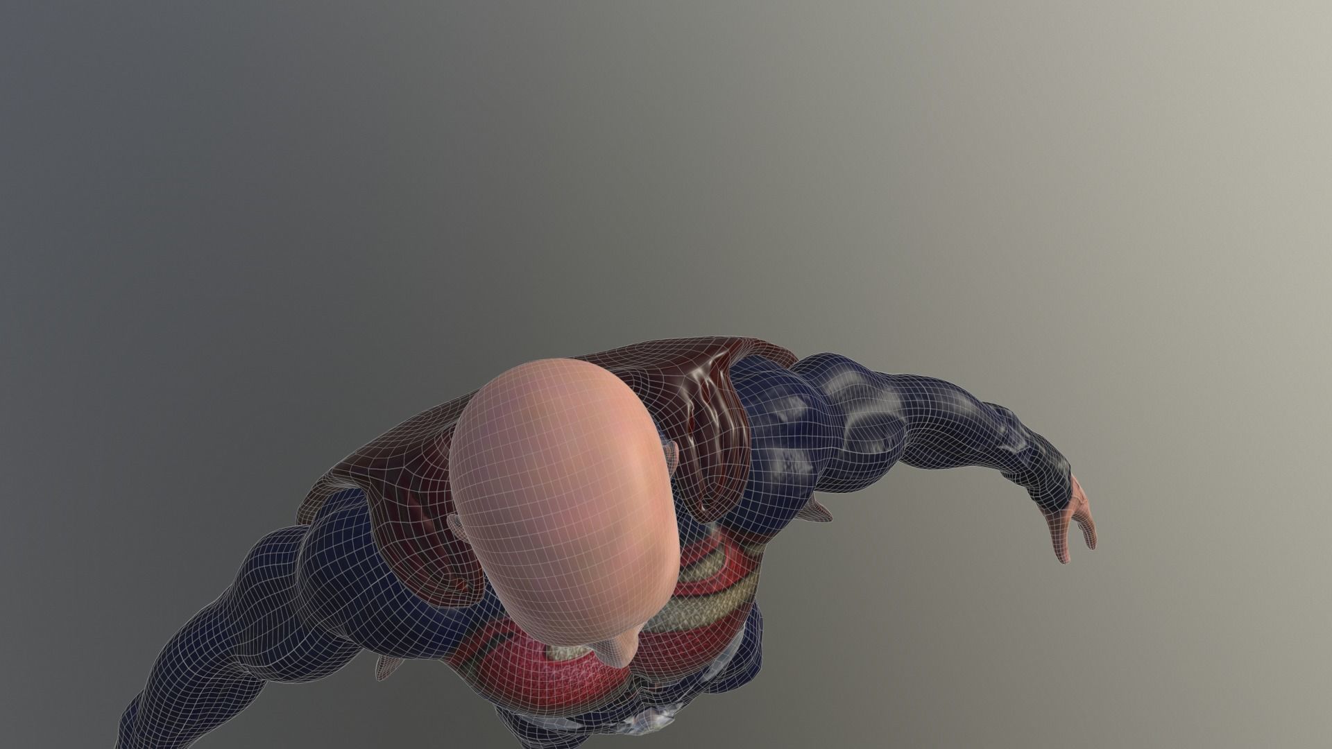 Superman Low-poly 3D model_20