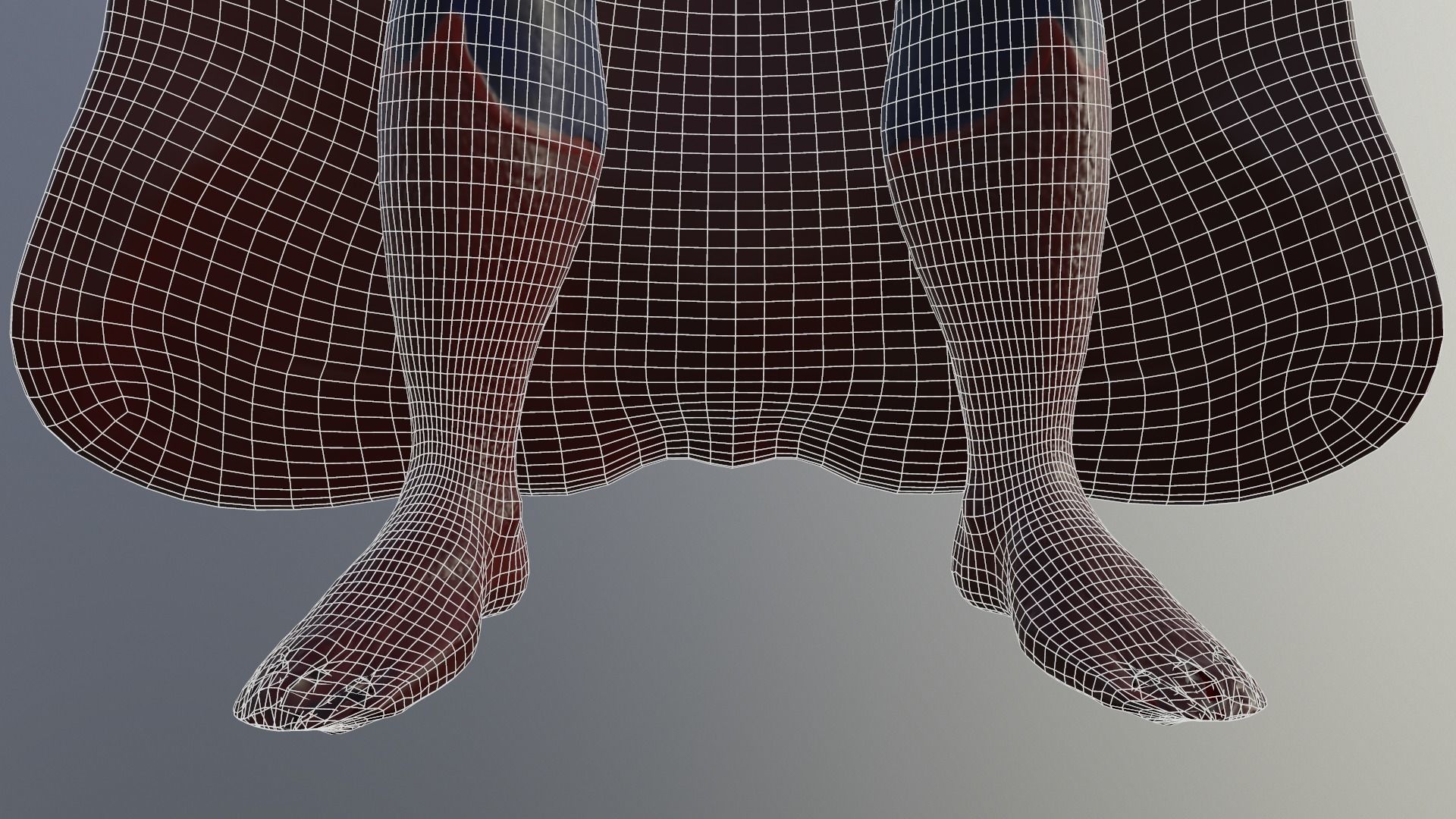 Superman Low-poly 3D model_15