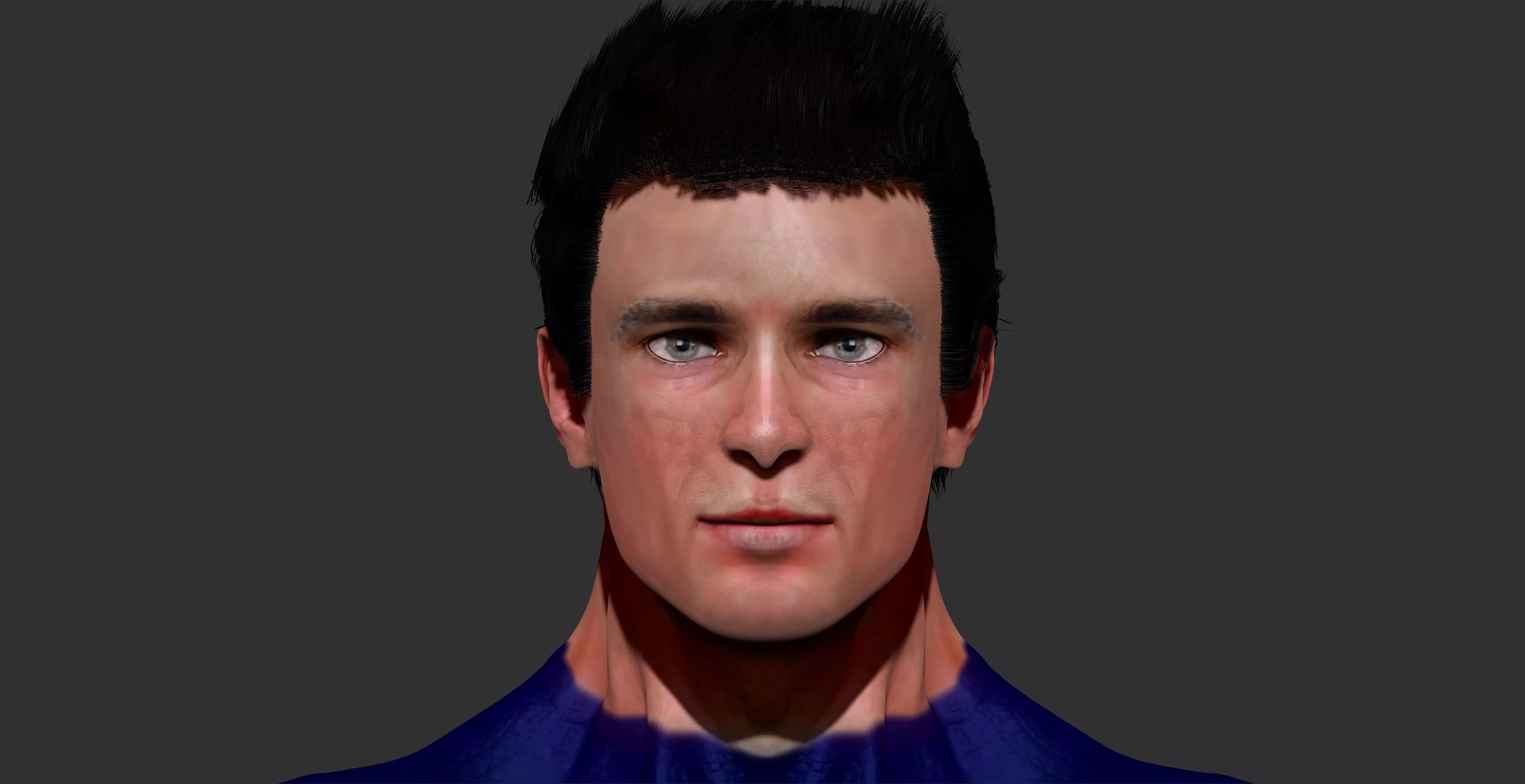 Superman Low-poly 3D model_0