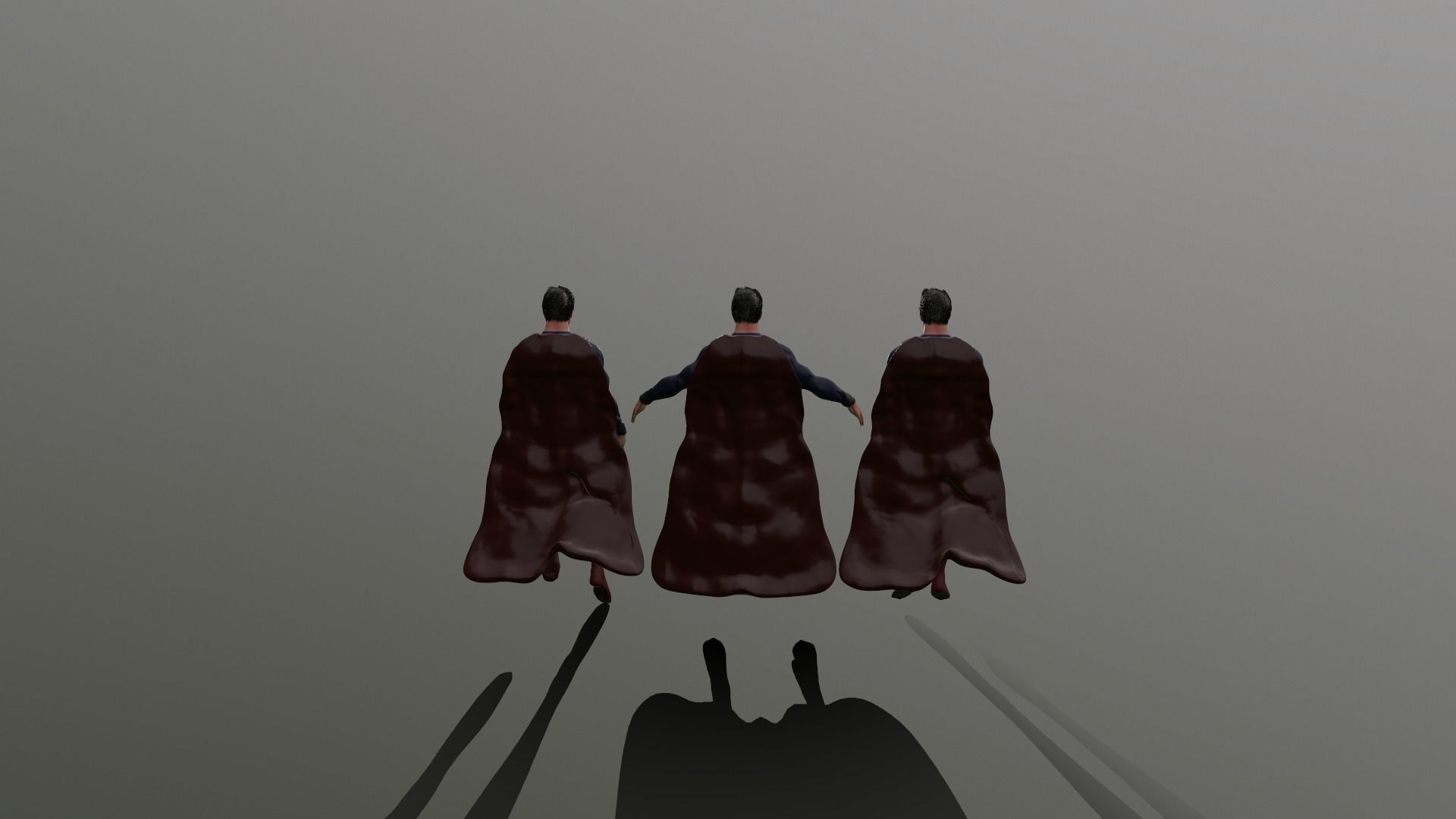 Superman Low-poly 3D model_10