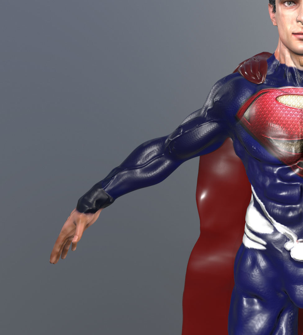 Superman Low-poly 3D model_12