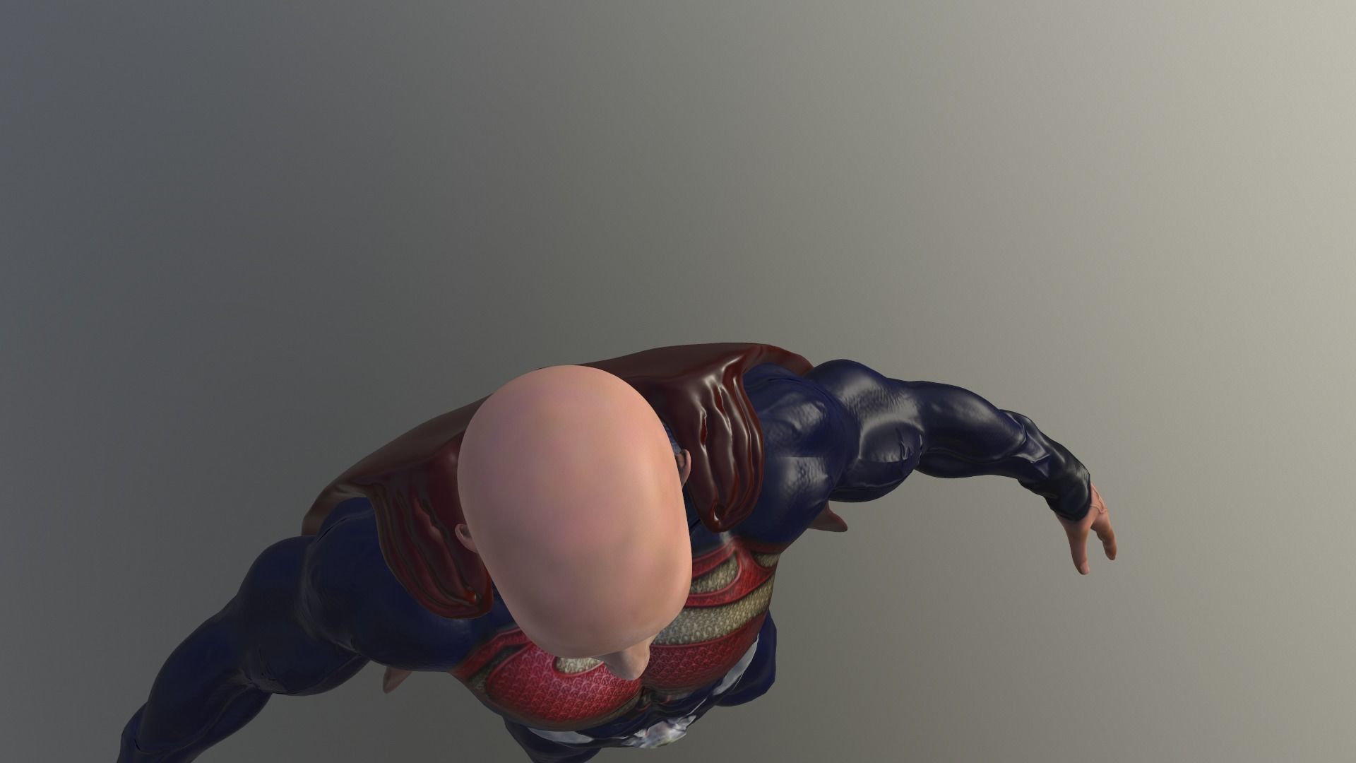 Superman Low-poly 3D model_21