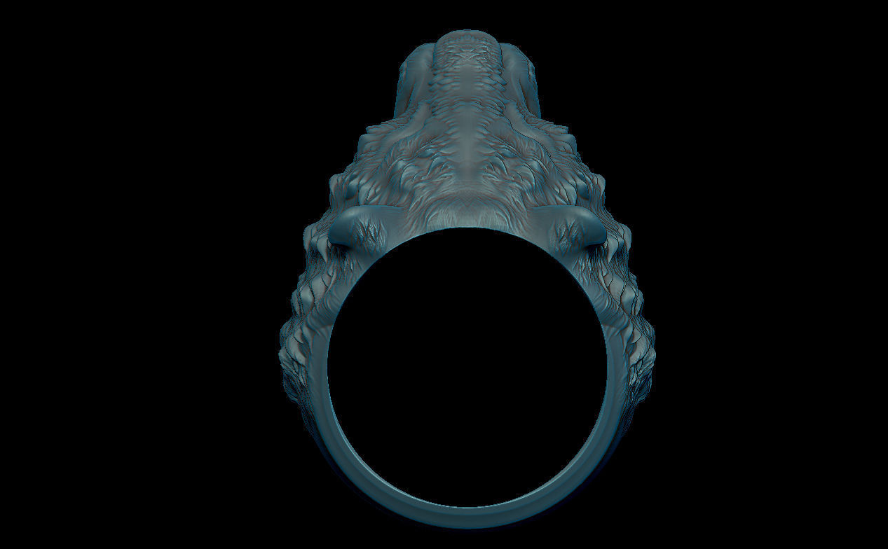 Tiger ring 3D print model_4