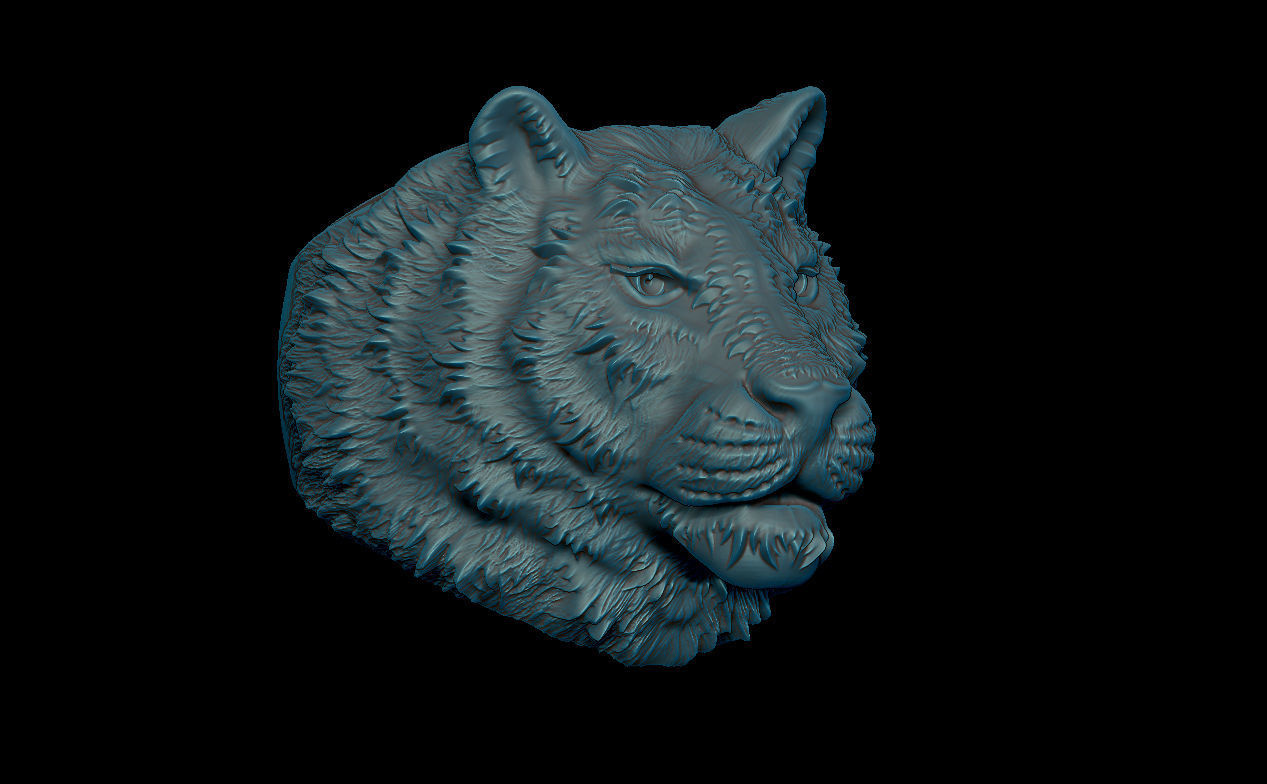Tiger ring 3D print model_3