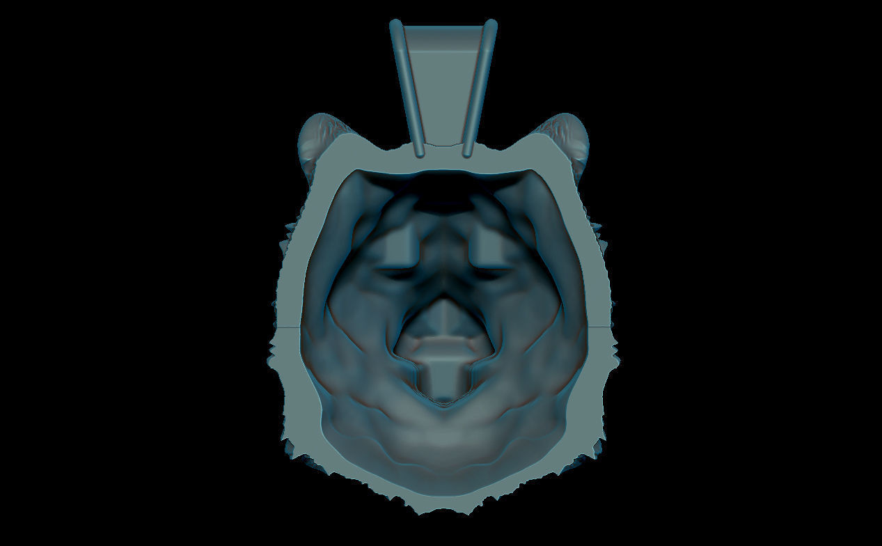 Tiger pendant 3D print model_5