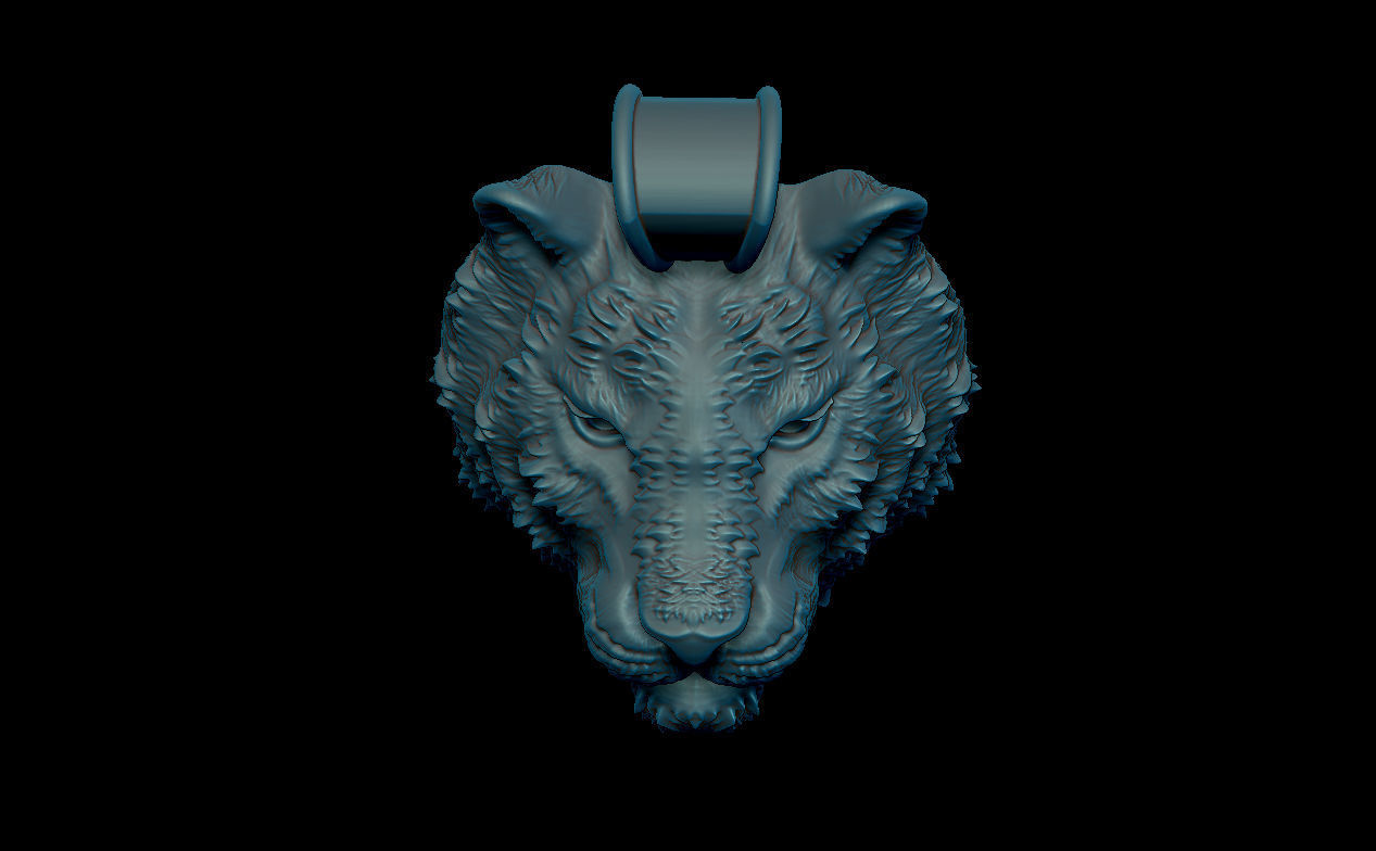 Tiger pendant 3D print model_4