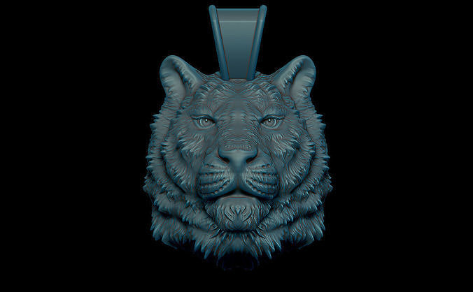 Tiger pendant 3D print model