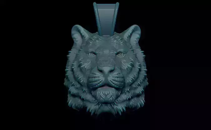 Tiger pendant 3D print model