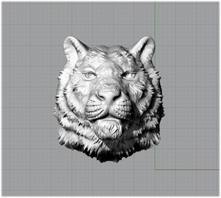 Tiger pendant 3D print model_9