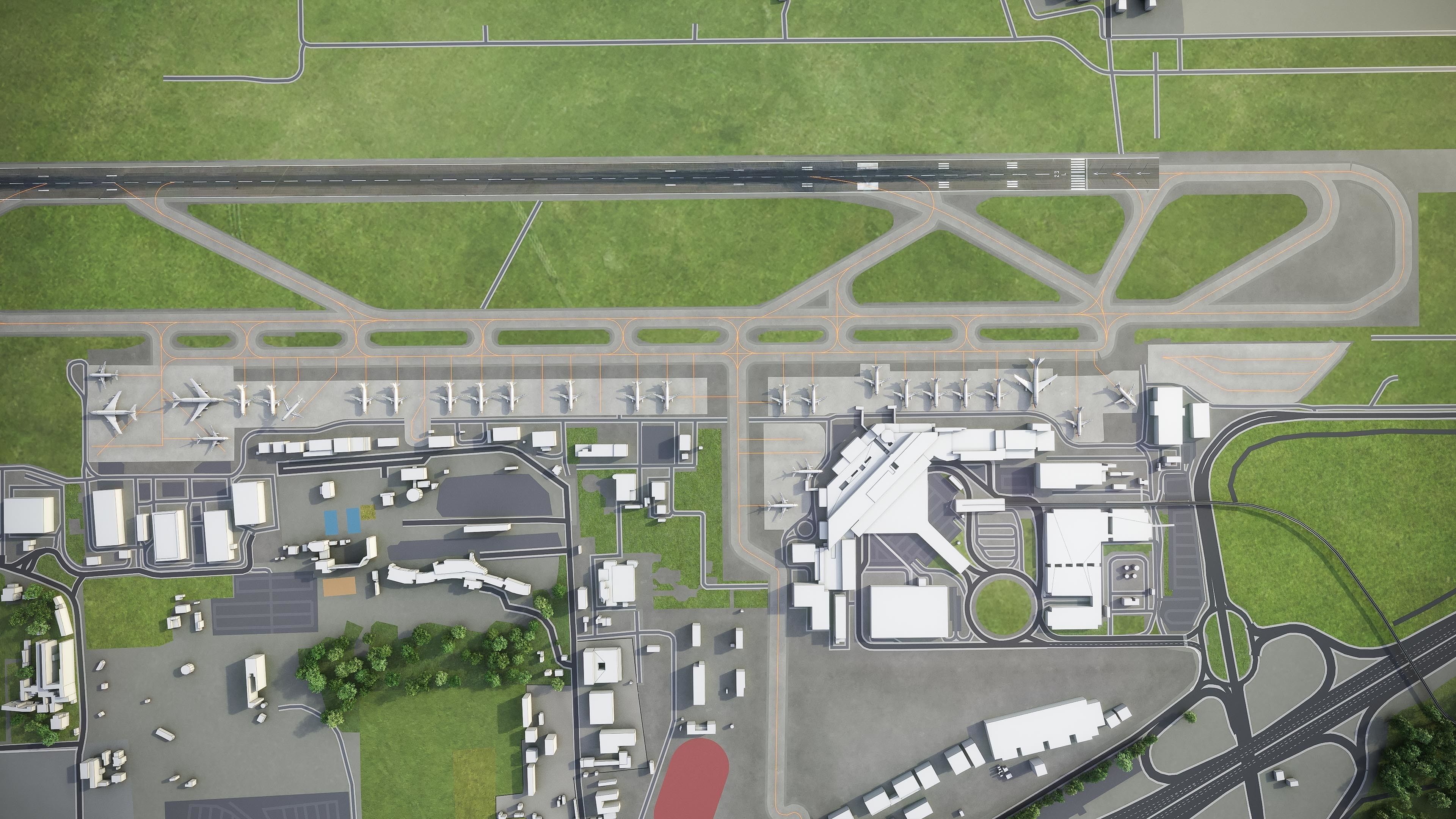 Bologna Airport Low-poly 3D model_6