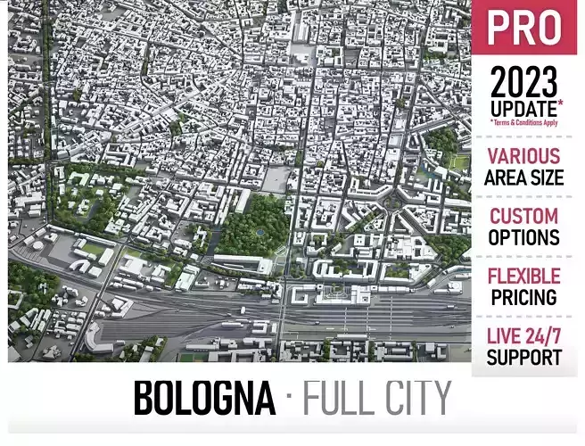 Bologna Low-poly 3D model