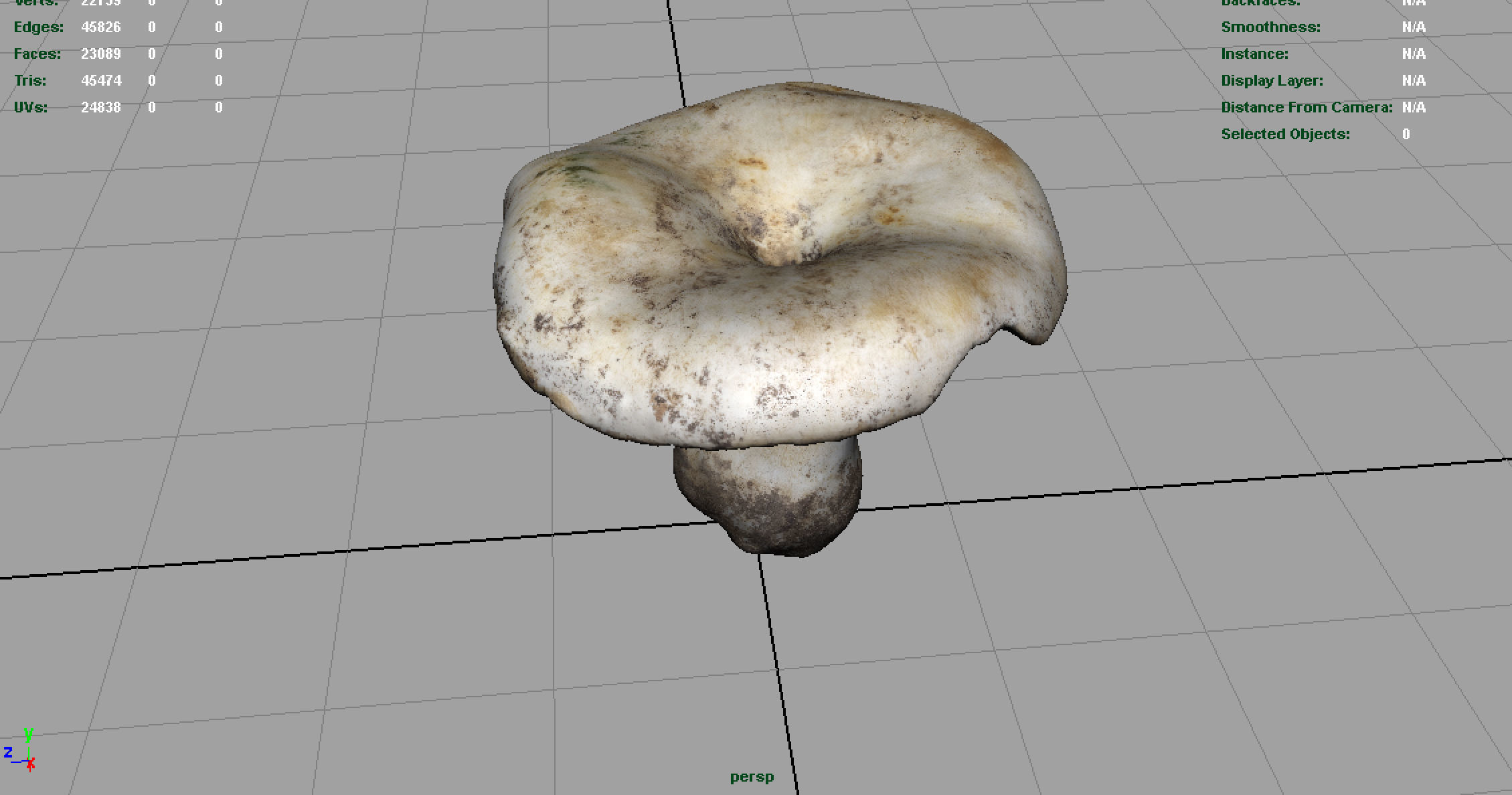 MUSHROOM Low-poly 3D model_3