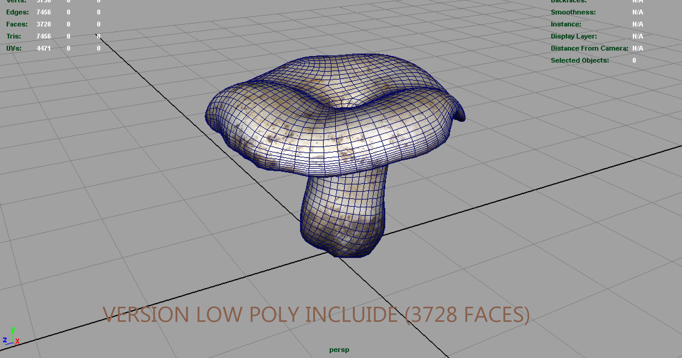 MUSHROOM Low-poly 3D model_9