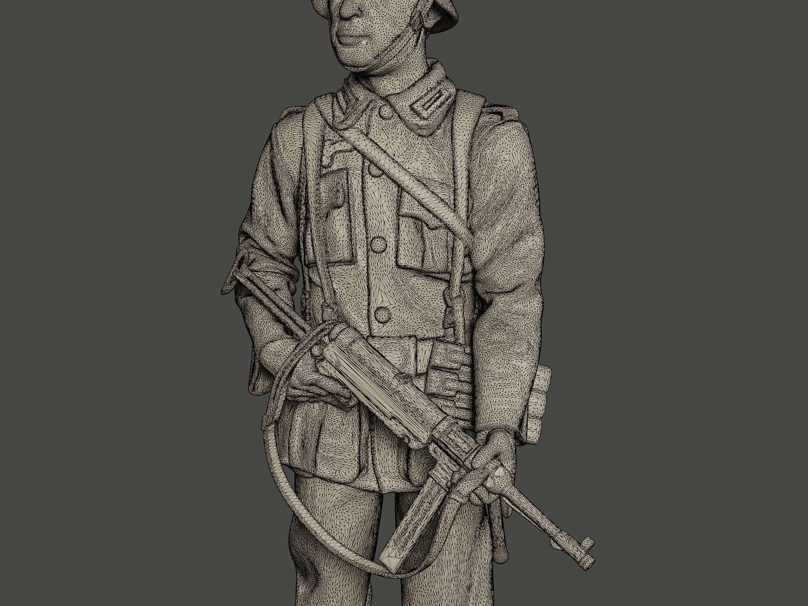 German soldier ww2 Stand Guard G2 3D print model_11