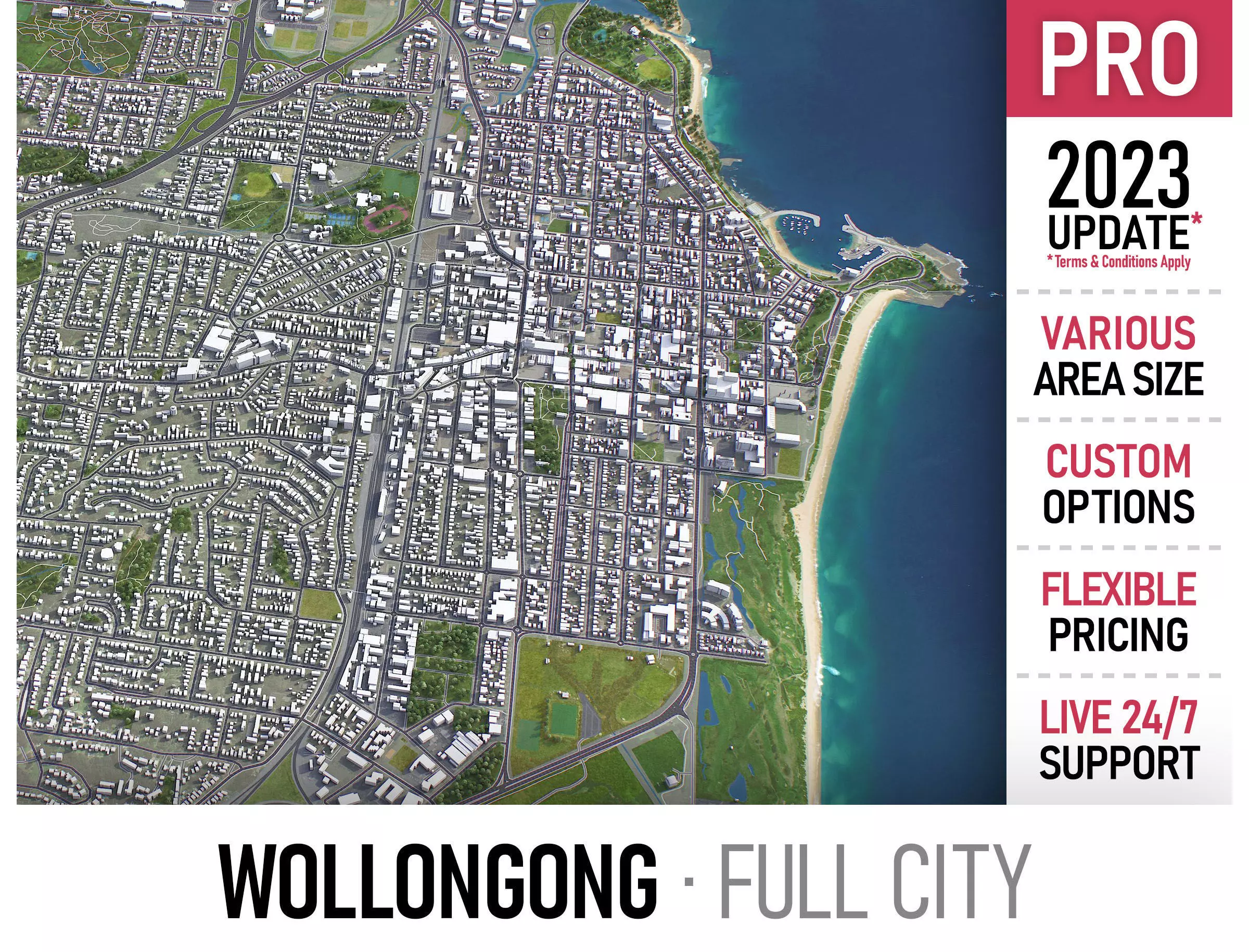 Wollongong Low-poly 3D model_0