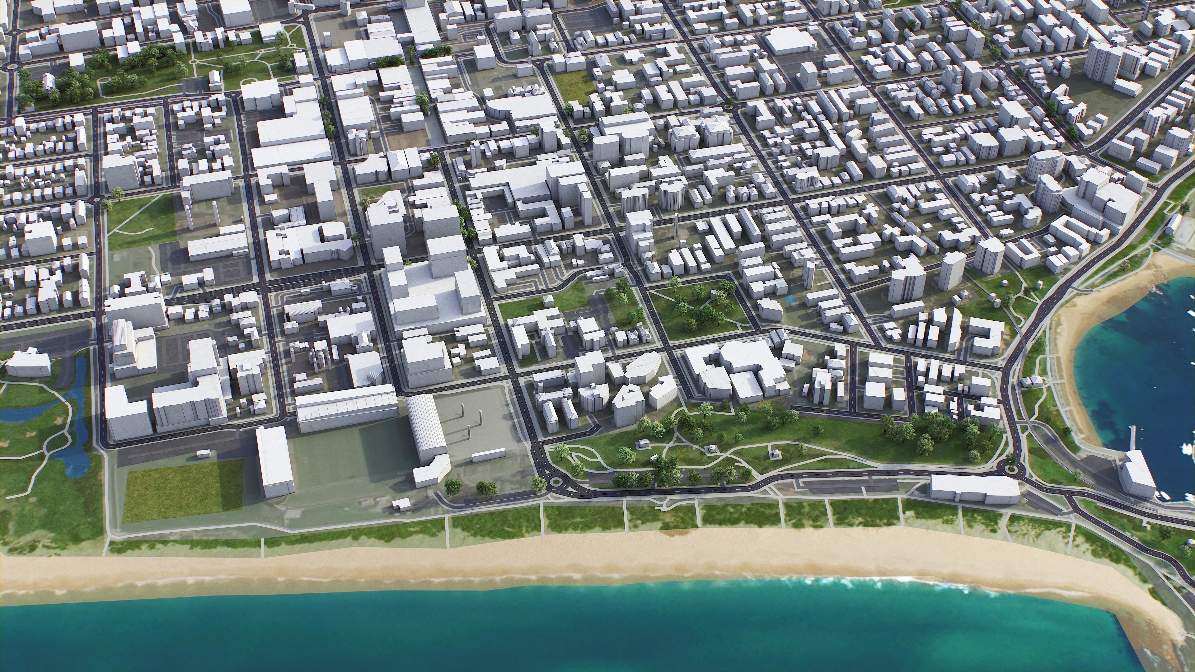 Wollongong Low-poly 3D model_6