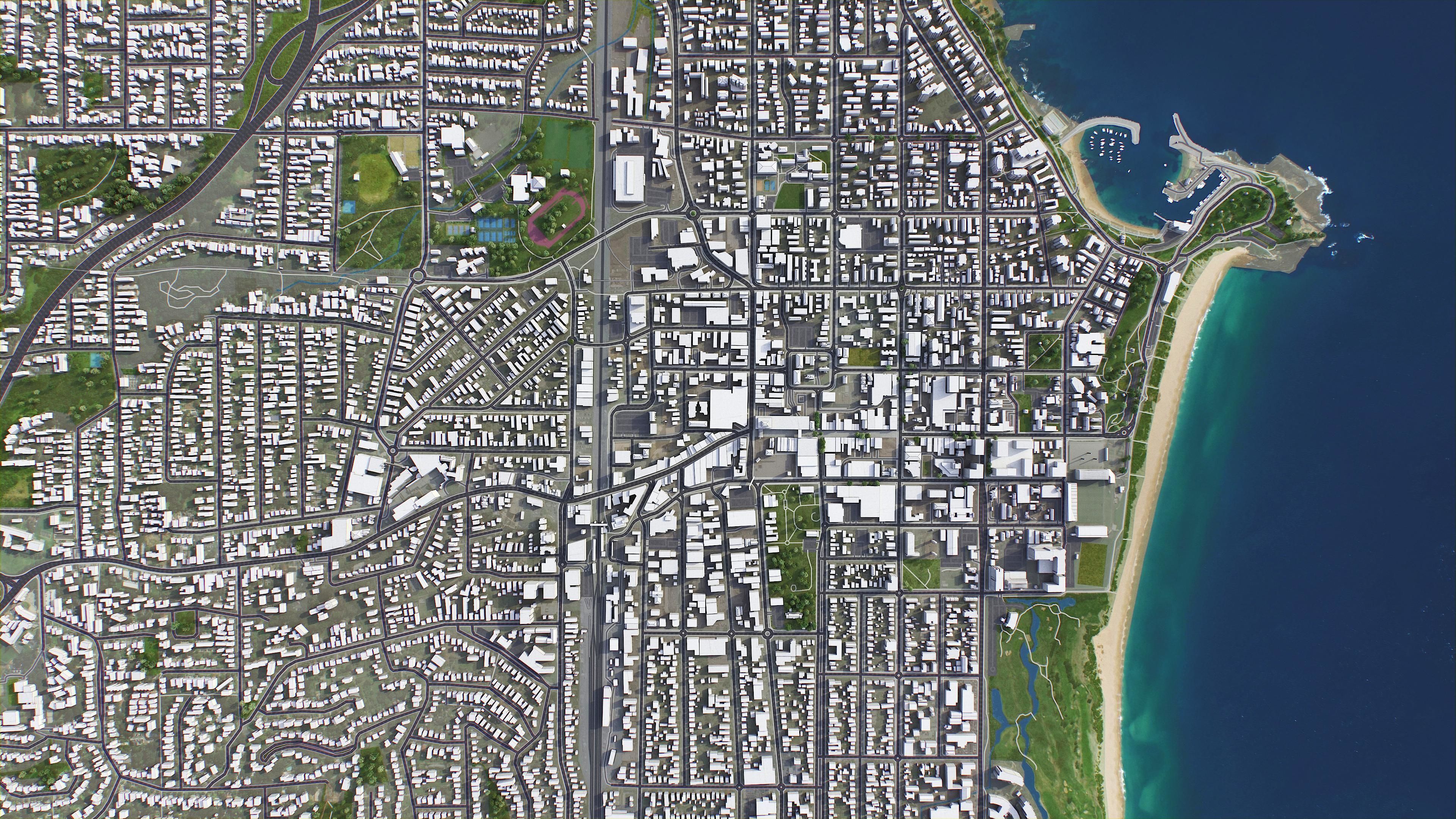 Wollongong Low-poly 3D model_8