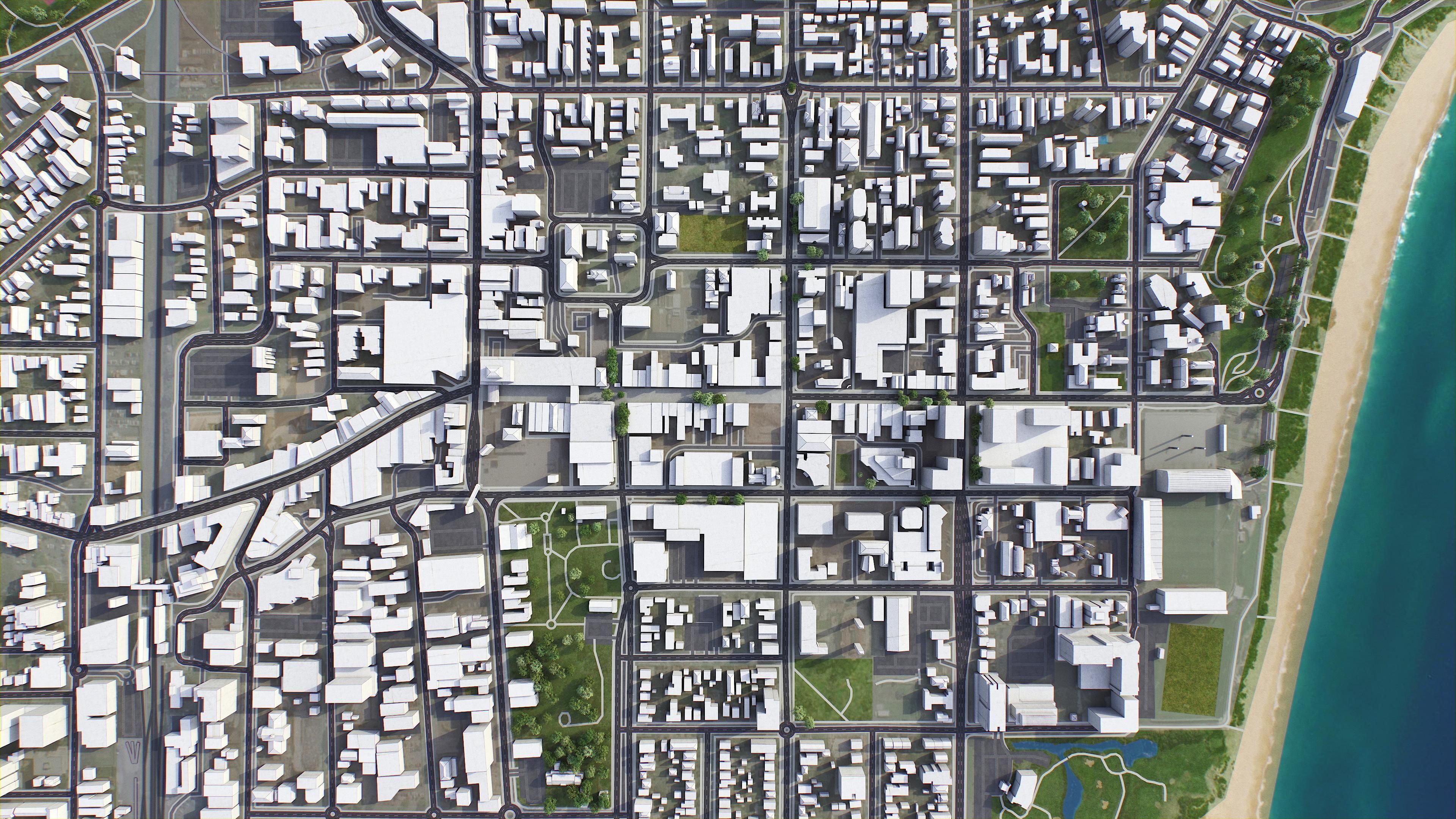 Wollongong Low-poly 3D model_4