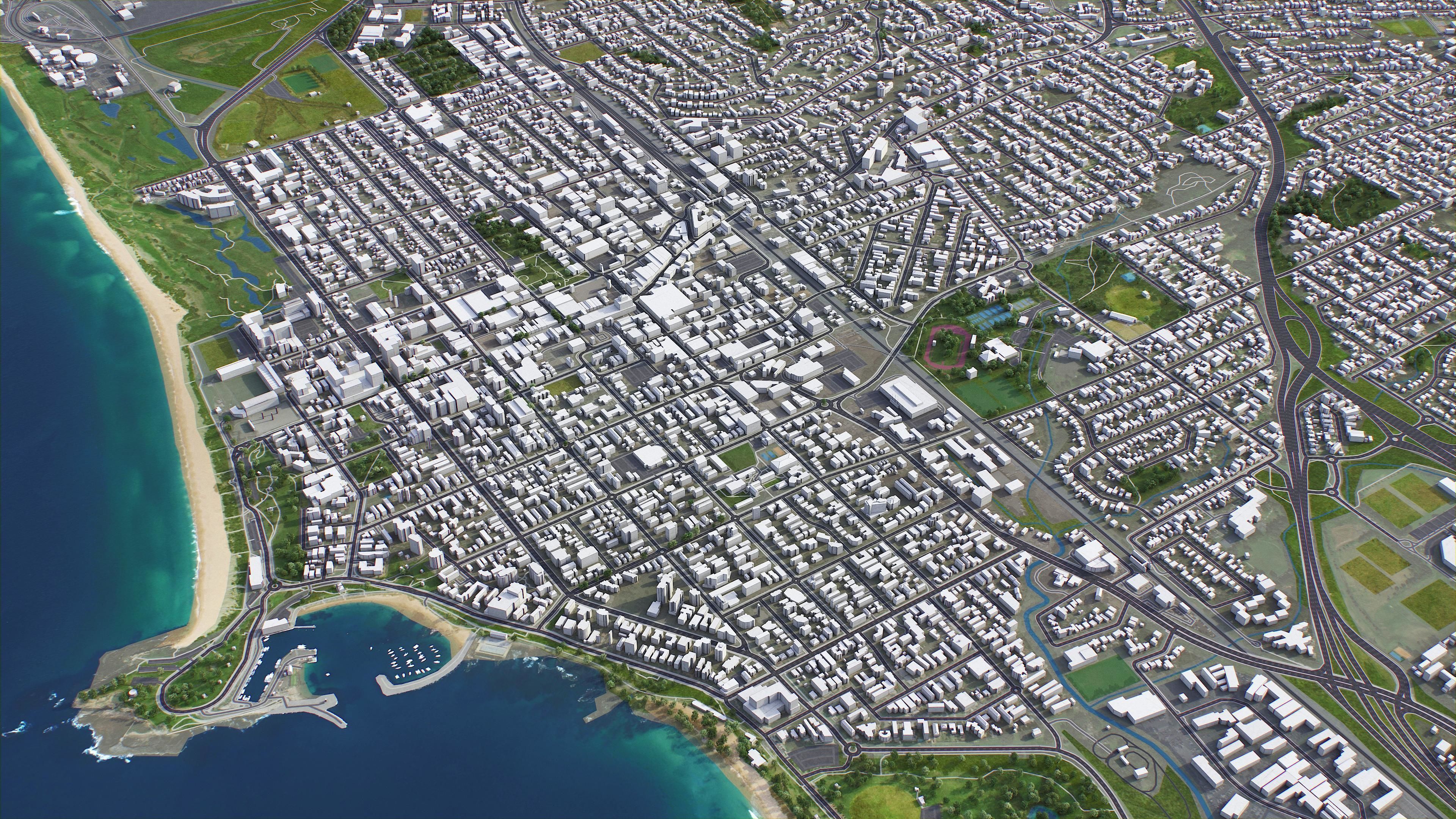 Wollongong Low-poly 3D model_5