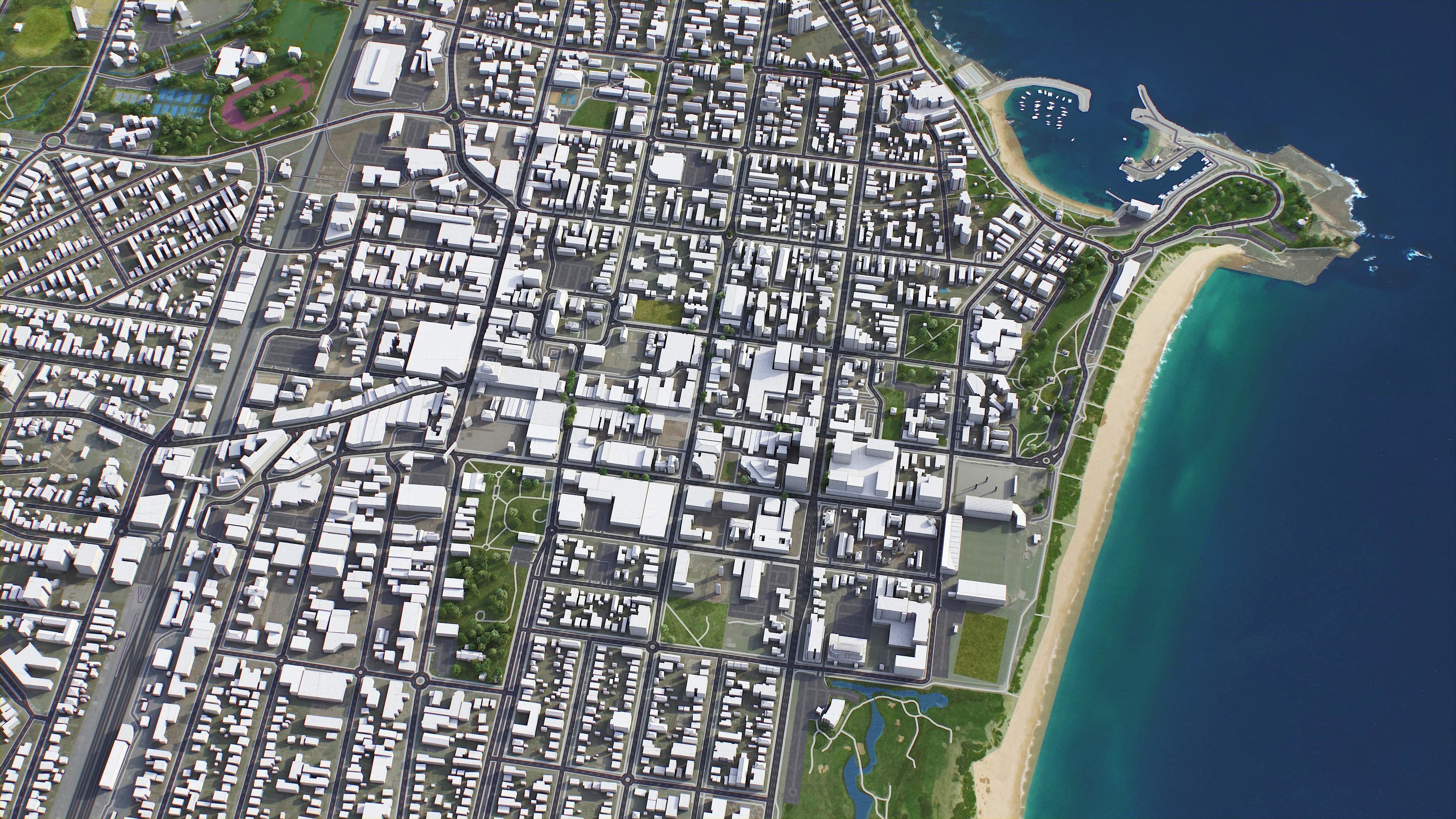 Wollongong Low-poly 3D model_3