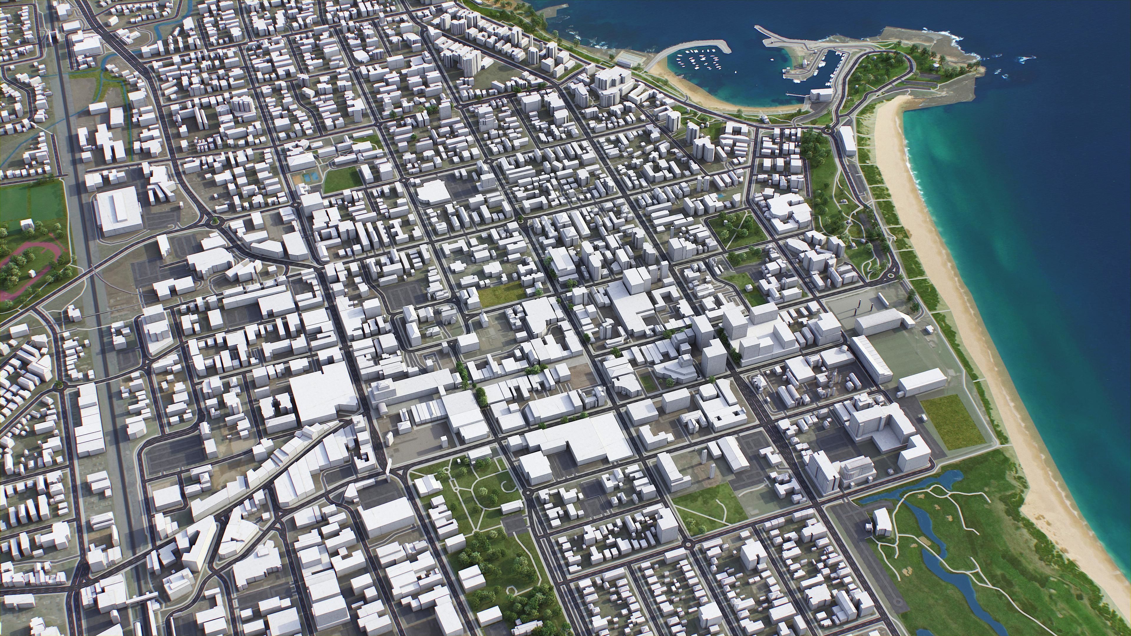 Wollongong Low-poly 3D model_2