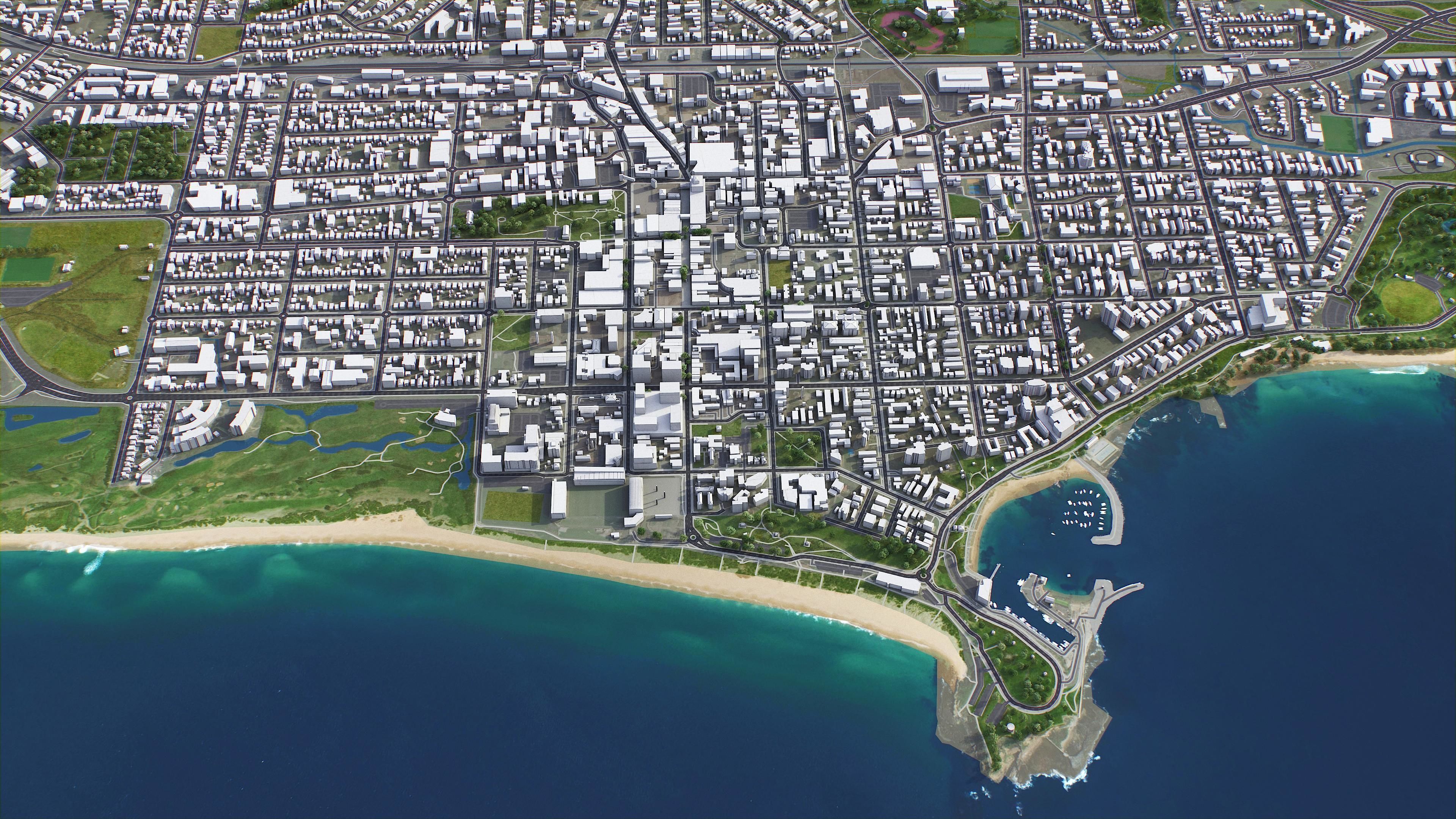 Wollongong Low-poly 3D model_9